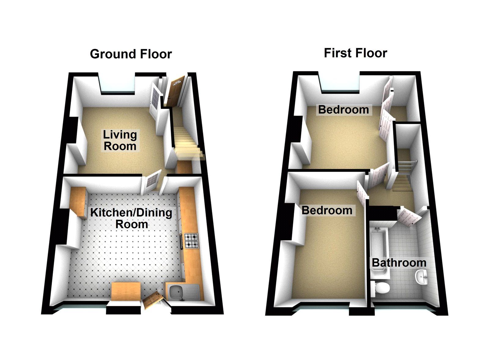 2 bed terraced house to rent in Sudbury Road, Lavenham, Sudbury