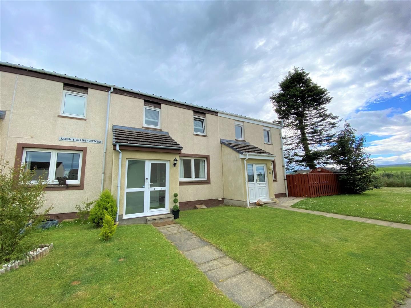 3 bed terraced house for sale in Abbey Crescent, Kinloss, Forres IV36