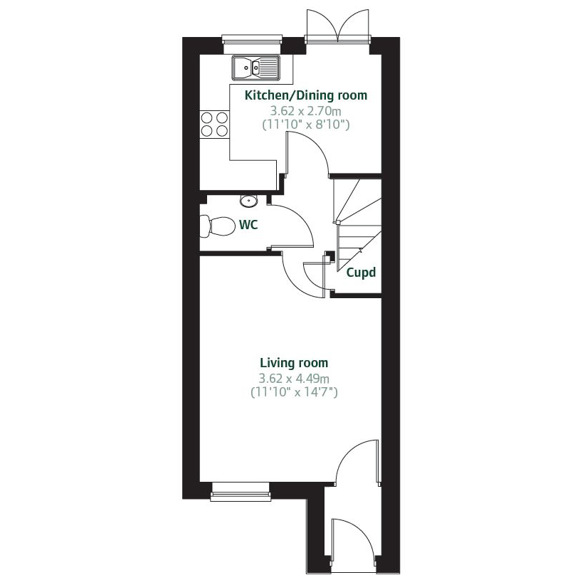New home, 3 bed semidetached house for sale in "The Souter" at Baker