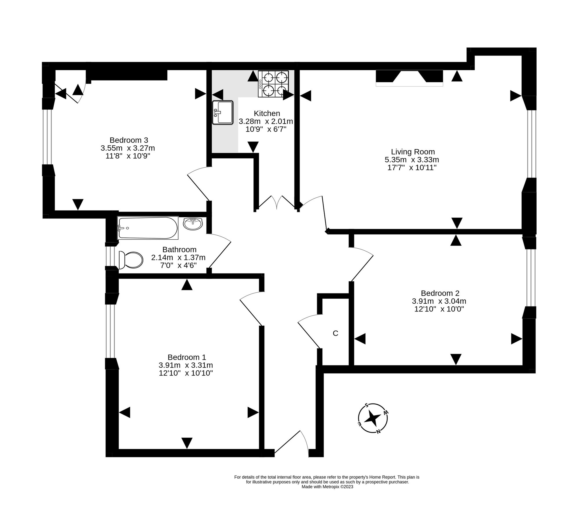3 bed flat for sale in 3/2 Roseburn Drive, Roseburn, Edinburgh EH12