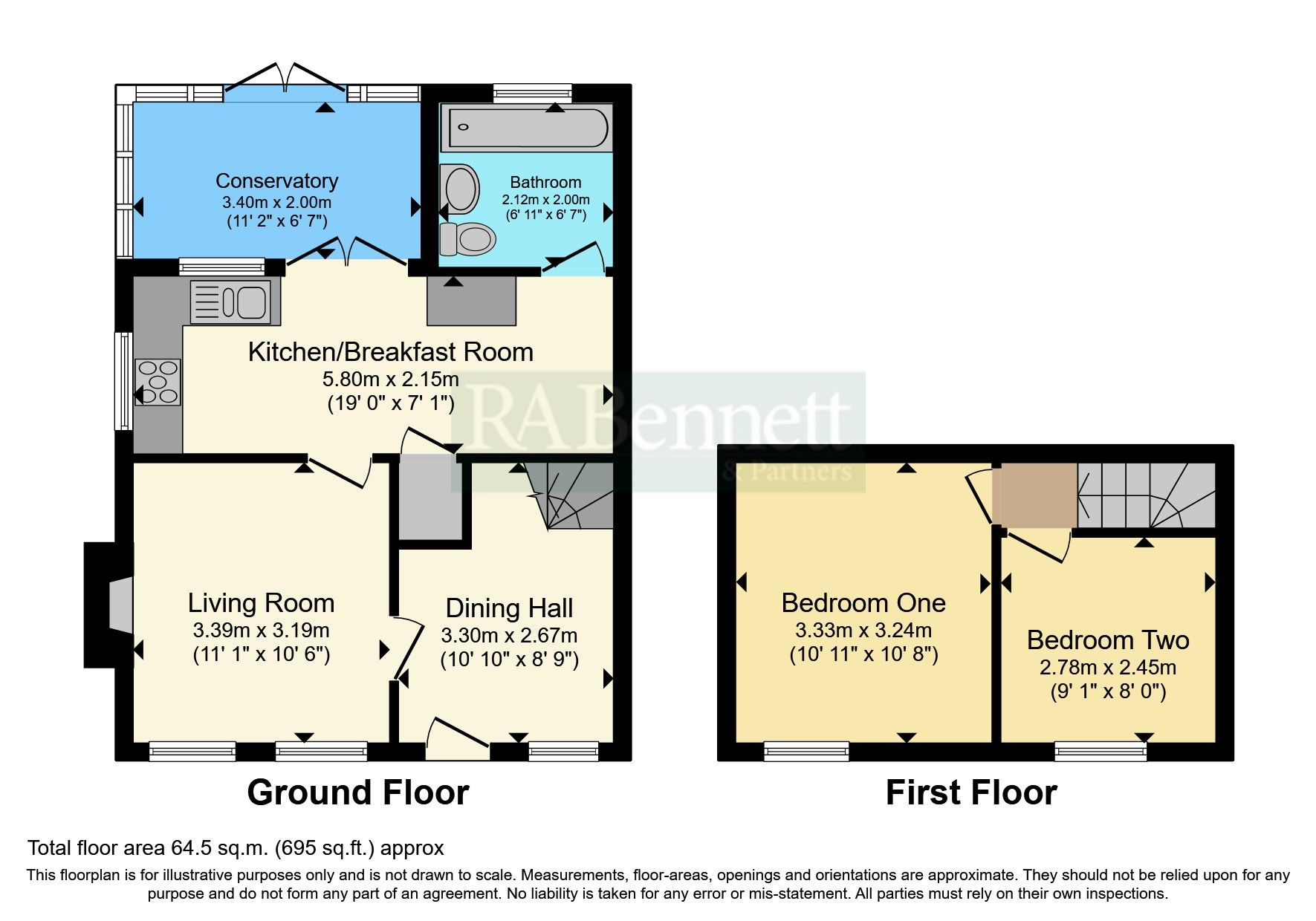 2 bed semidetached house for sale in Brook Lane, Cropthorne, Pershore