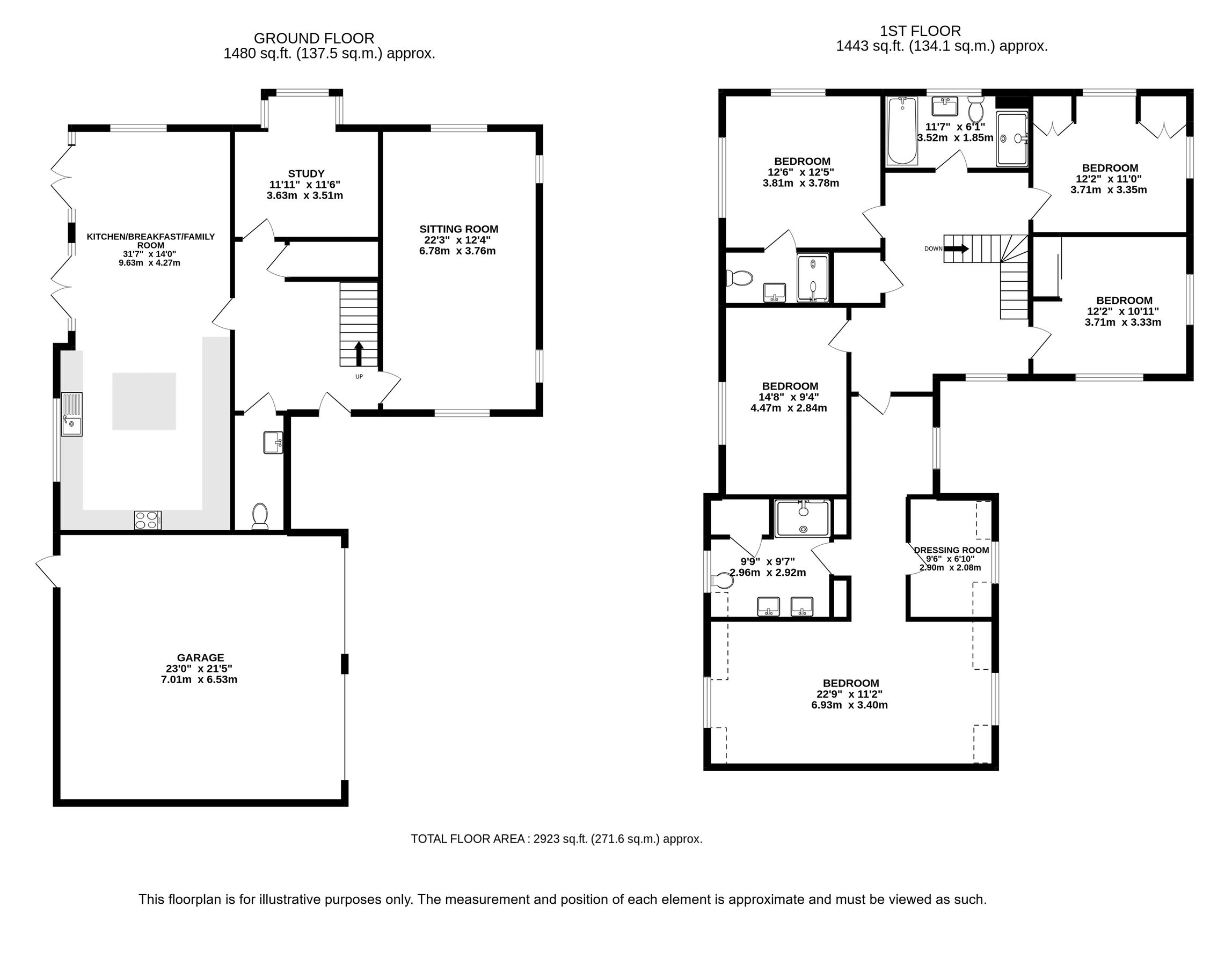 5 bed detached house for sale in Bell Farm Close, Studham, Dunstable