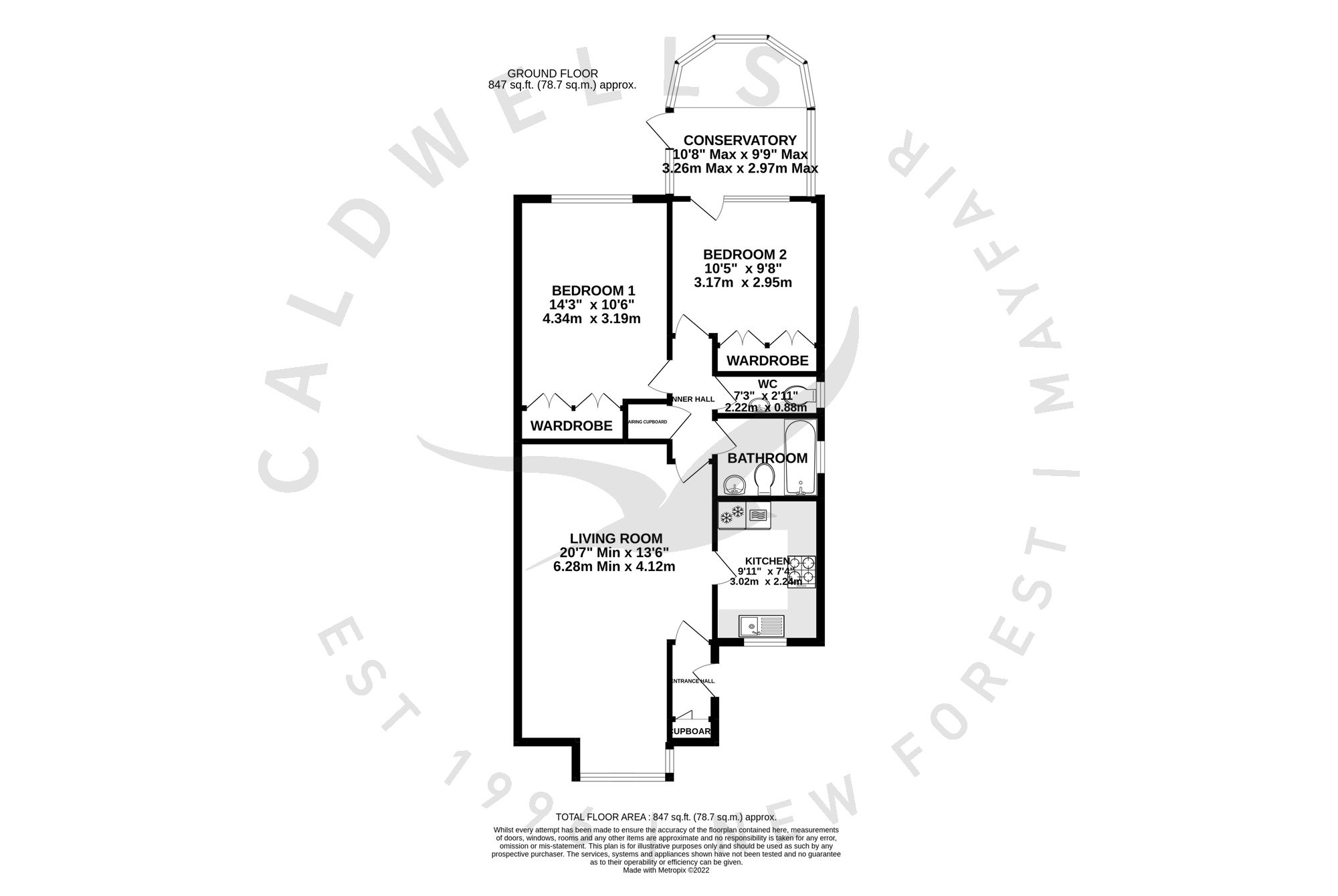 2 bed terraced bungalow for sale in Stratford Place, Lymington