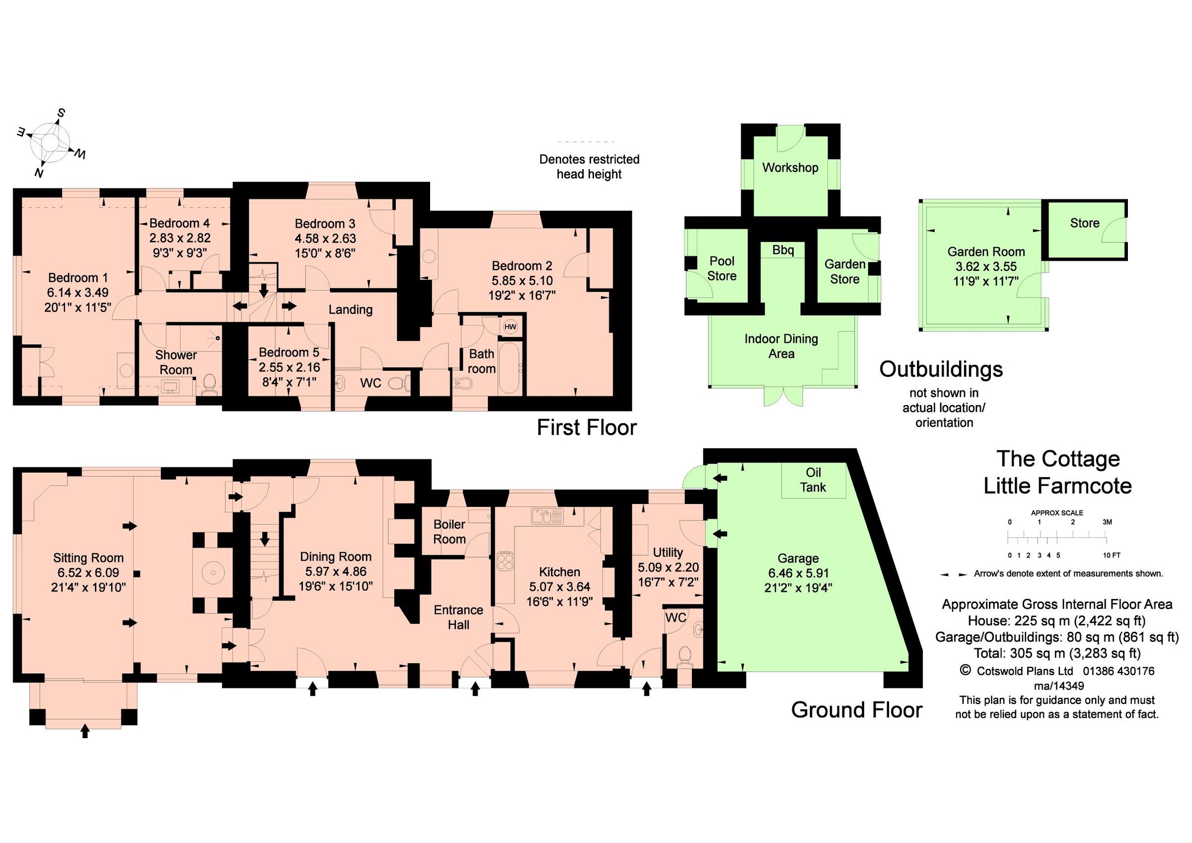 5 bed detached house for sale in Farmcote, Gloucestershire