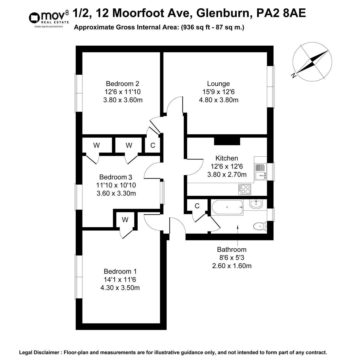 3 bed flat for sale in Moorfoot Avenue, Paisley PA2 Zoopla