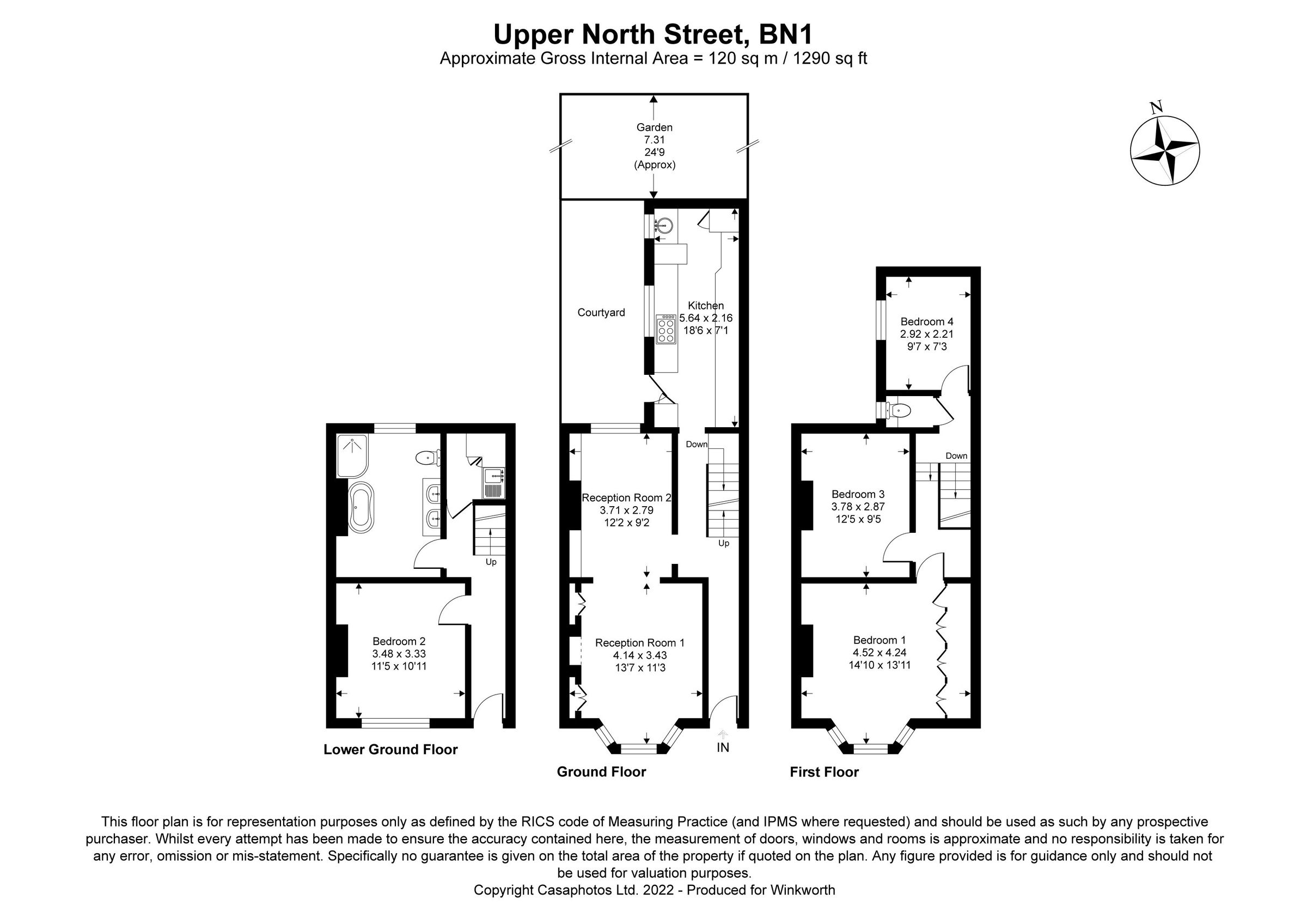 4 bed terraced house for sale in Upper North Street, Brighton, East