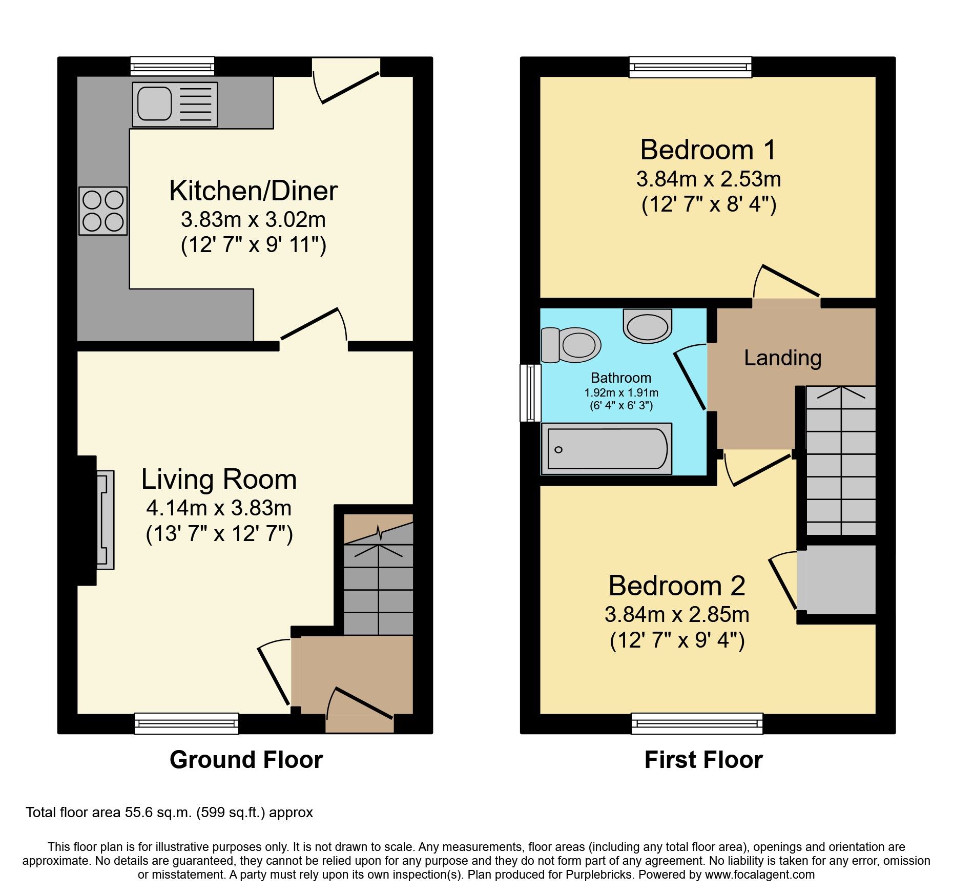 2 bed semidetached house for sale in Kirton Close, Balderton, Newark