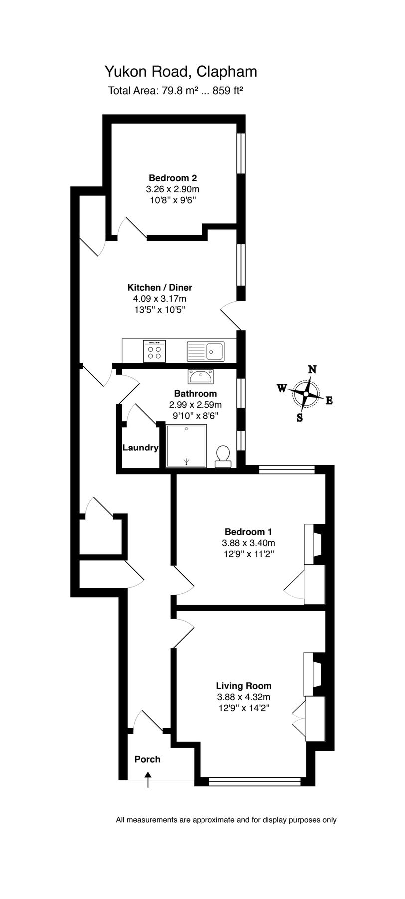 2 bed flat to rent in Yukon Road, Clapham South SW12 Zoopla