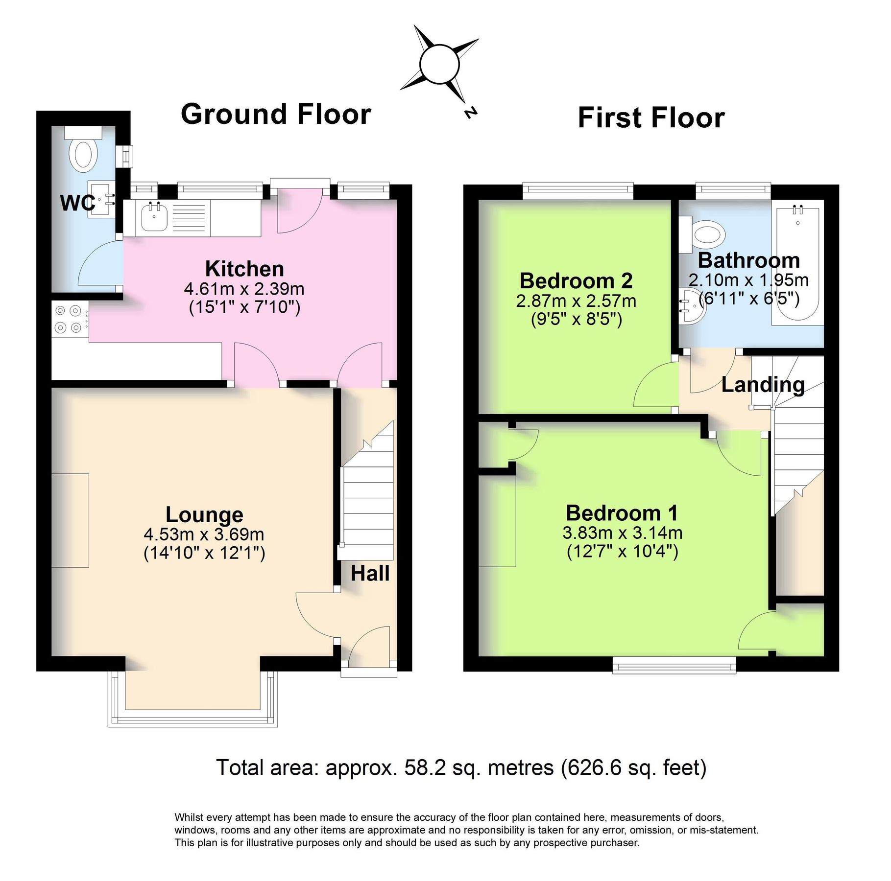 2 bed terraced house for sale in Dominion Road, Worthing, West Sussex