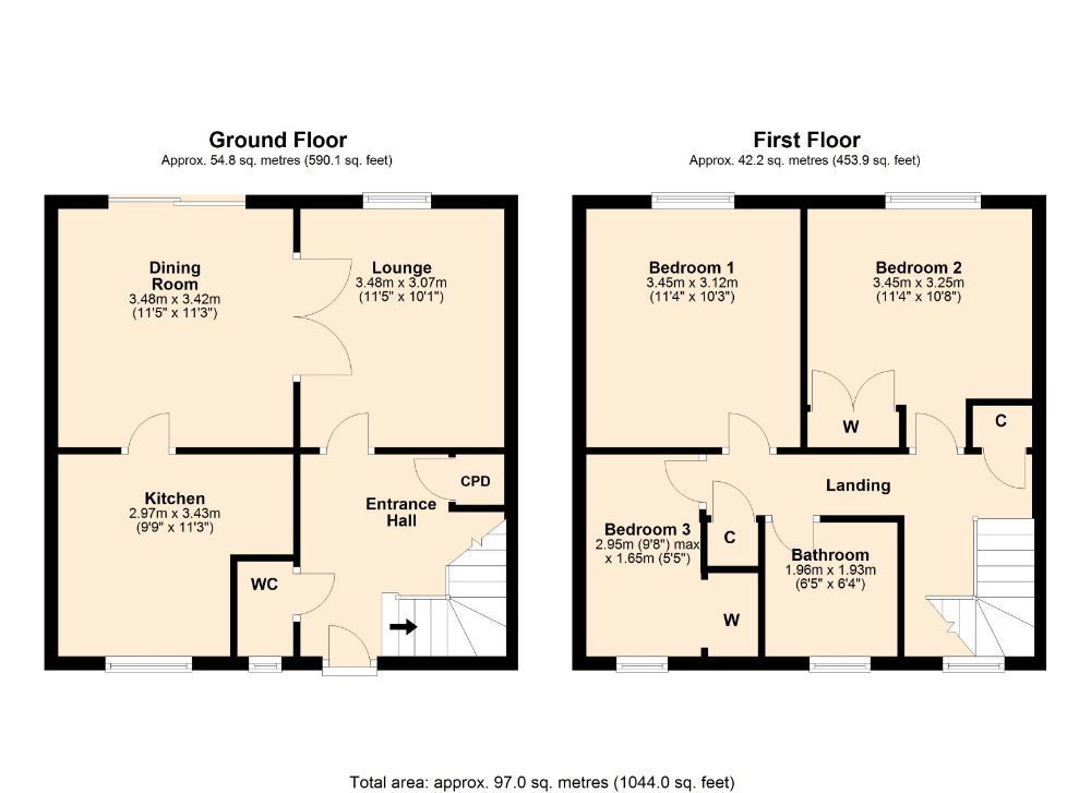 3 bed end terrace house for sale in Midfield Court, Thorplands