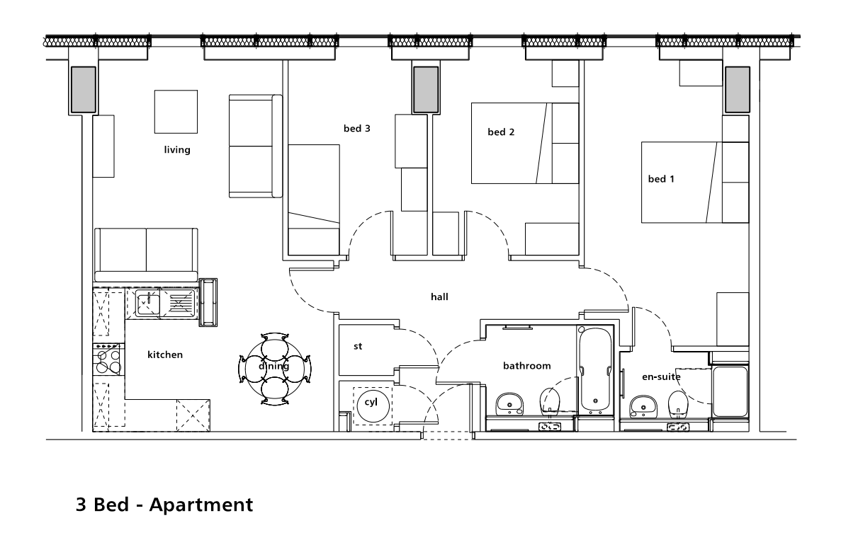 3 bed flat to rent in Media City, Michigan Point Tower A, 9 Michigan