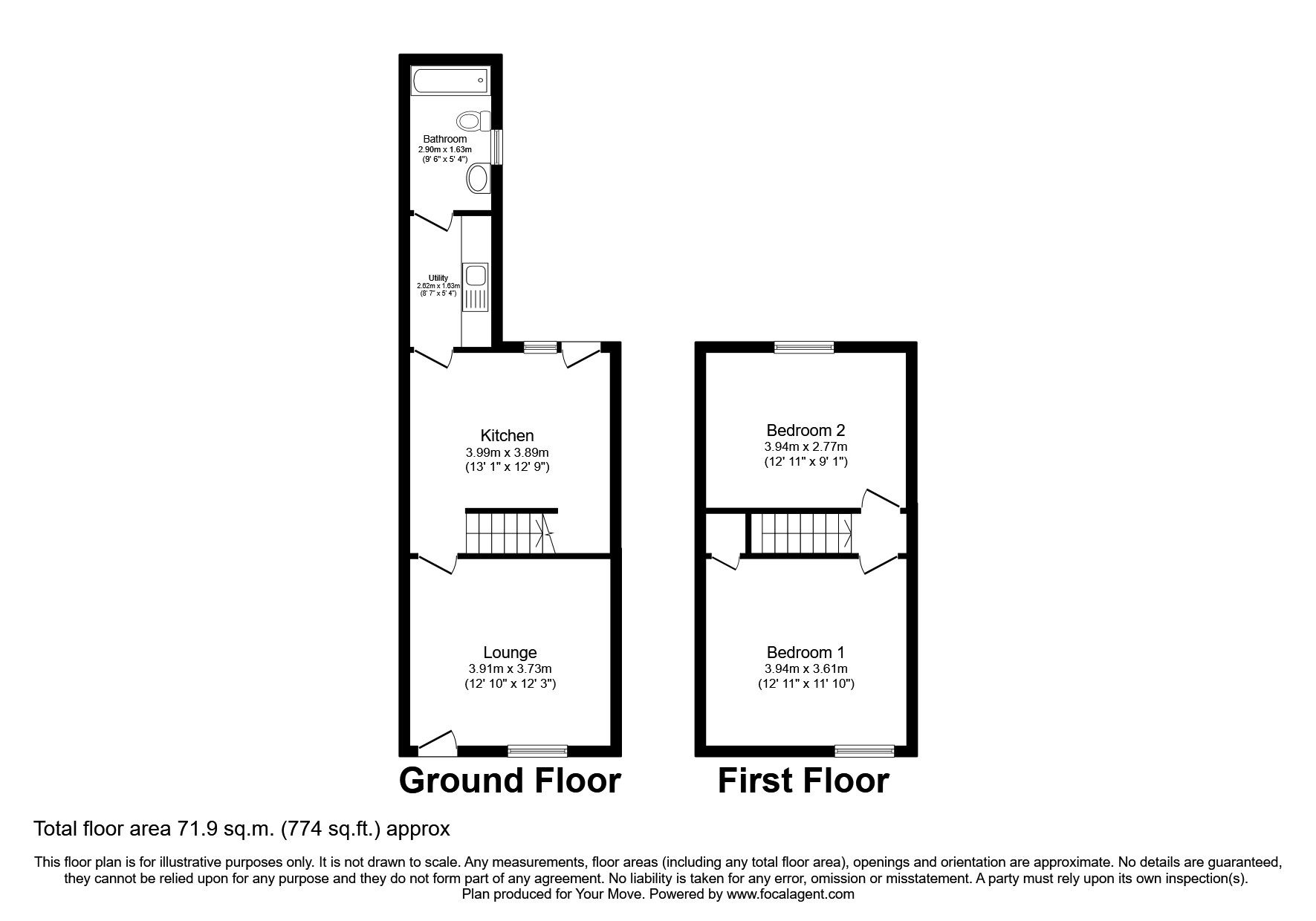 2 bed terraced house for sale in Maryport Cottages, Carlisle, Cumbria