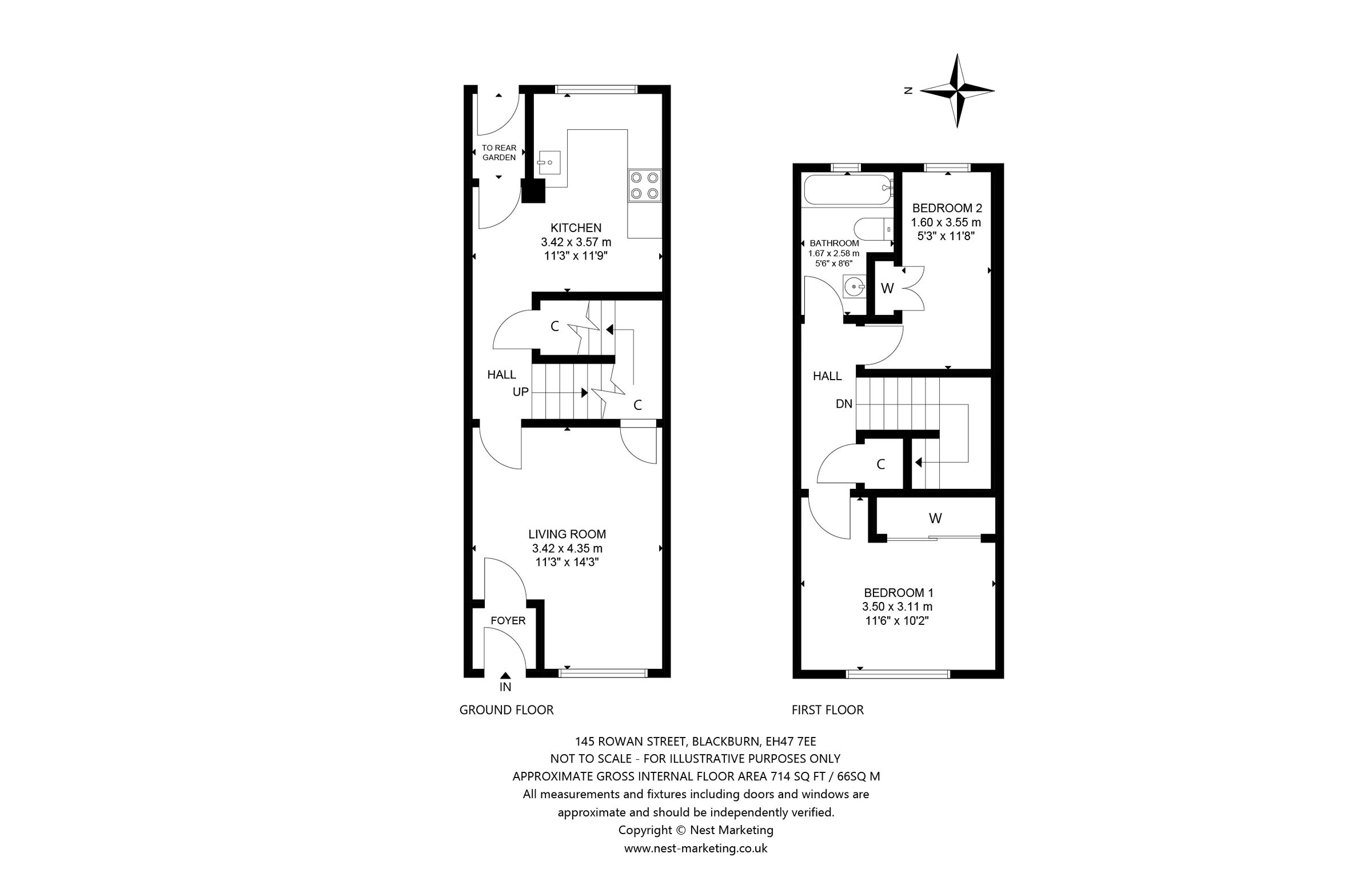 2 bed terraced house for sale in Rowan Street, Blackburn, Bathgate EH47