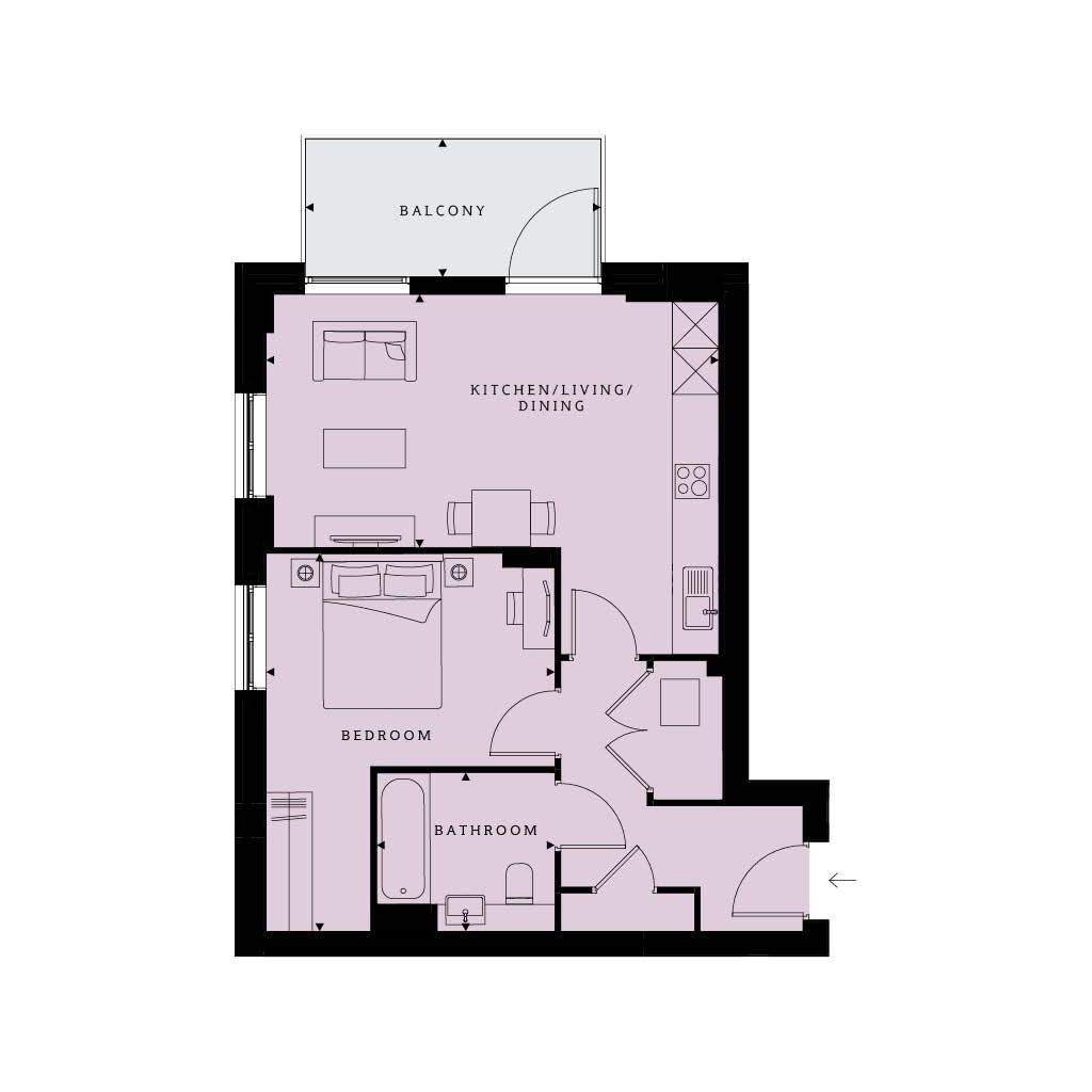 New home, 1 bed flat for sale in "Dodson House" at The Ridgeway, Mill