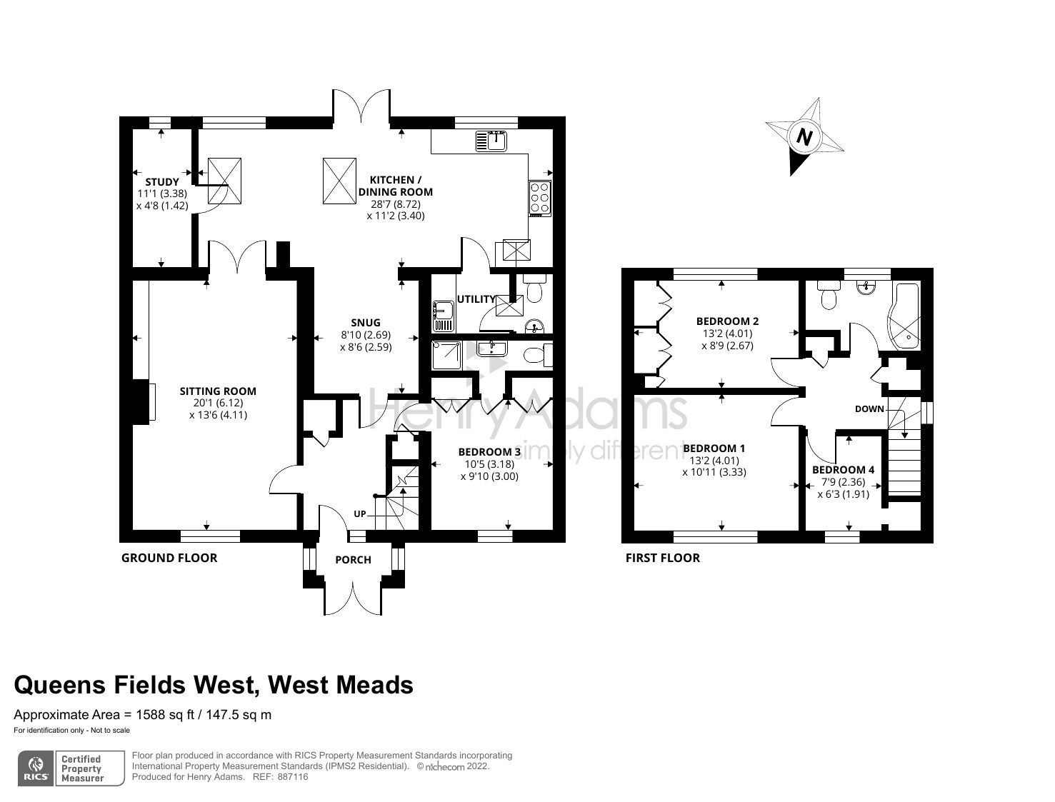 4 bed detached house for sale in Queens Fields West, West Meads, Bognor