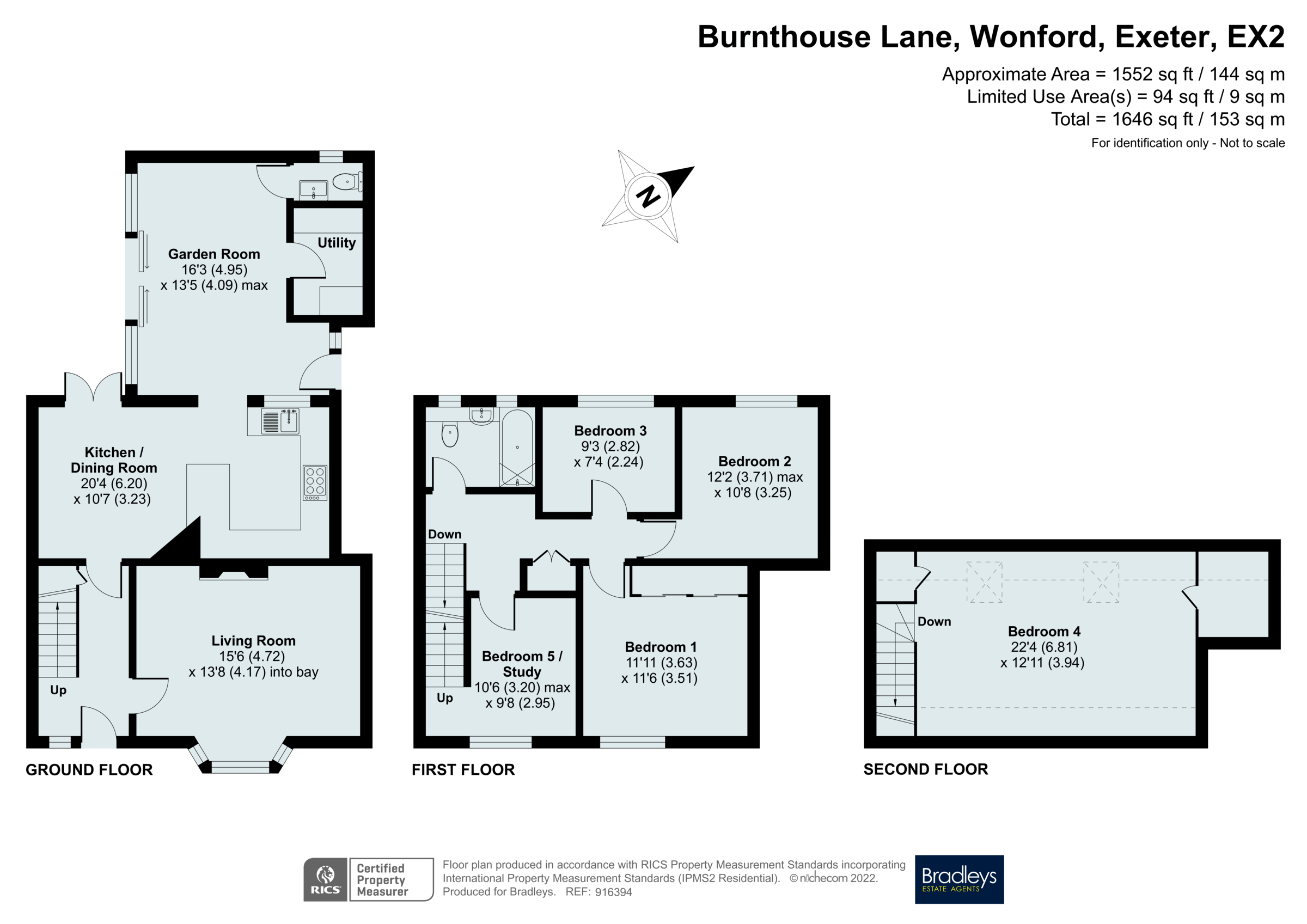 4 bed terraced house for sale in Burnthouse Lane, Wonford, Exeter