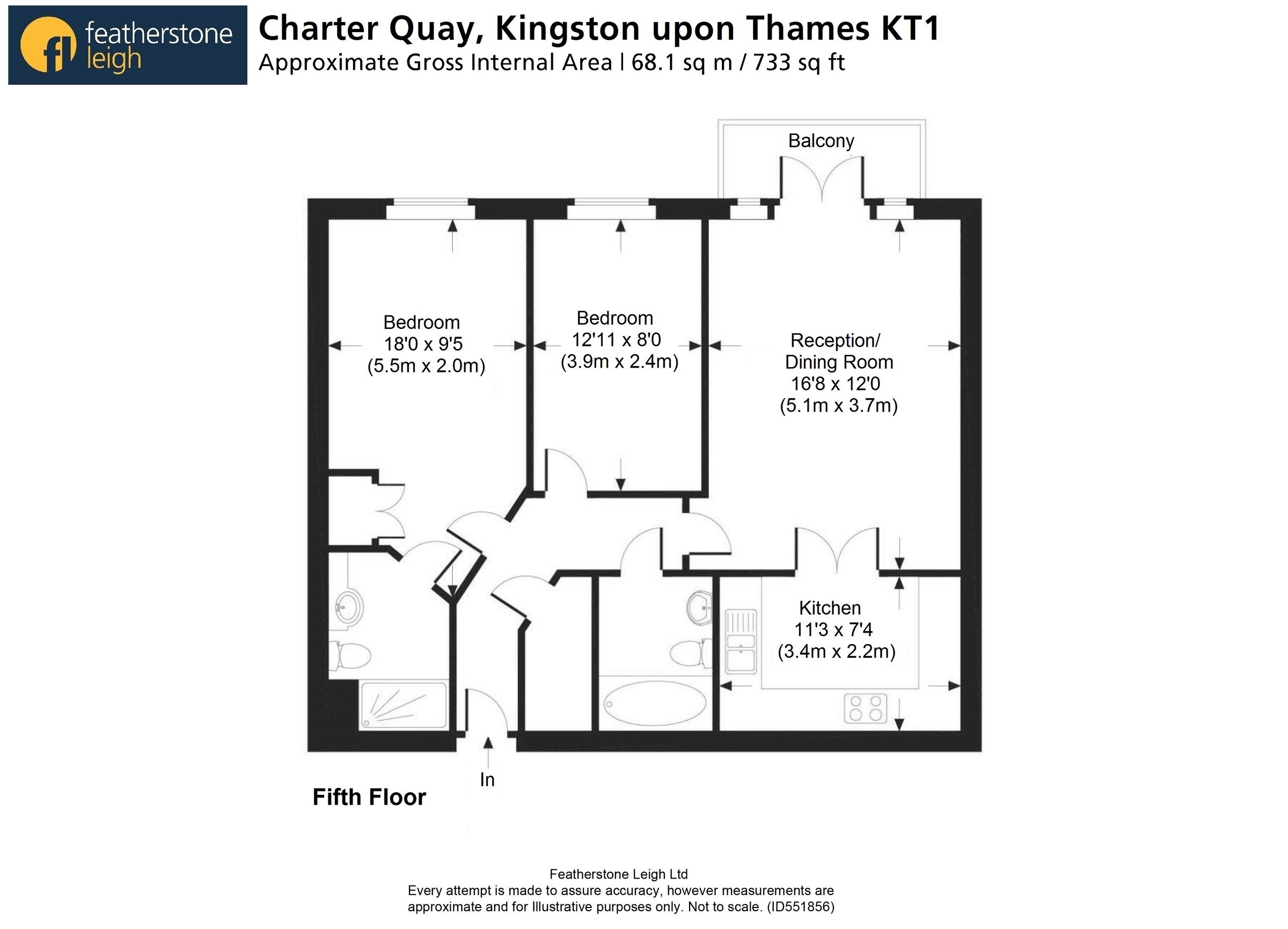 2 bed flat for sale in Charter Quay, Kingston Upon Thames KT1 Zoopla