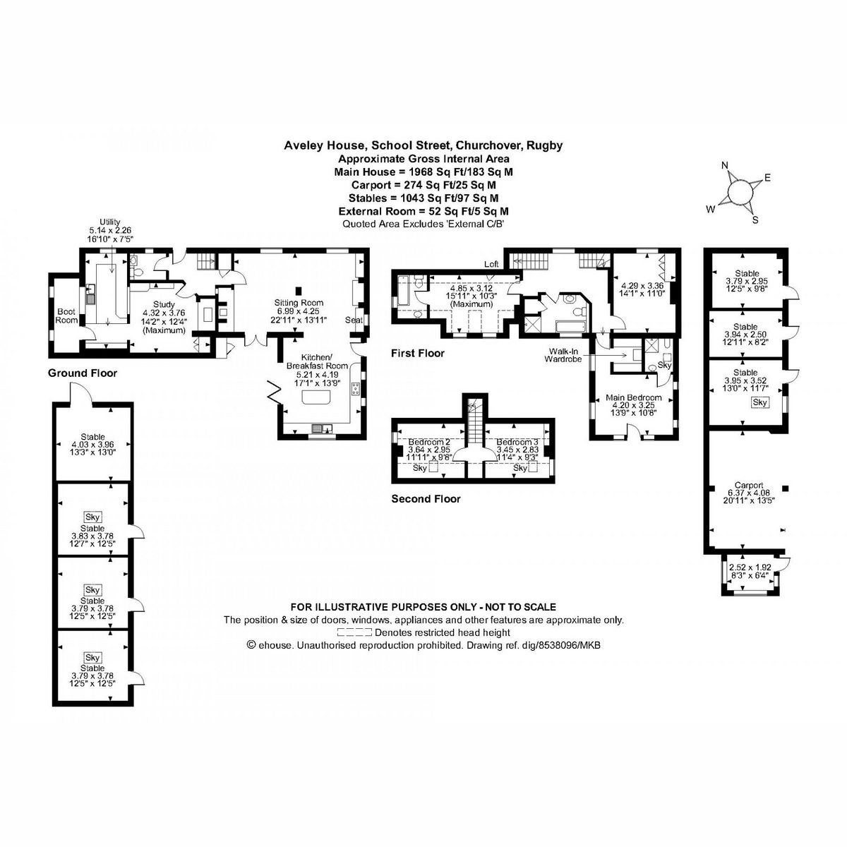 5 bed country house for sale in School Street, Churchover, Warwickshire