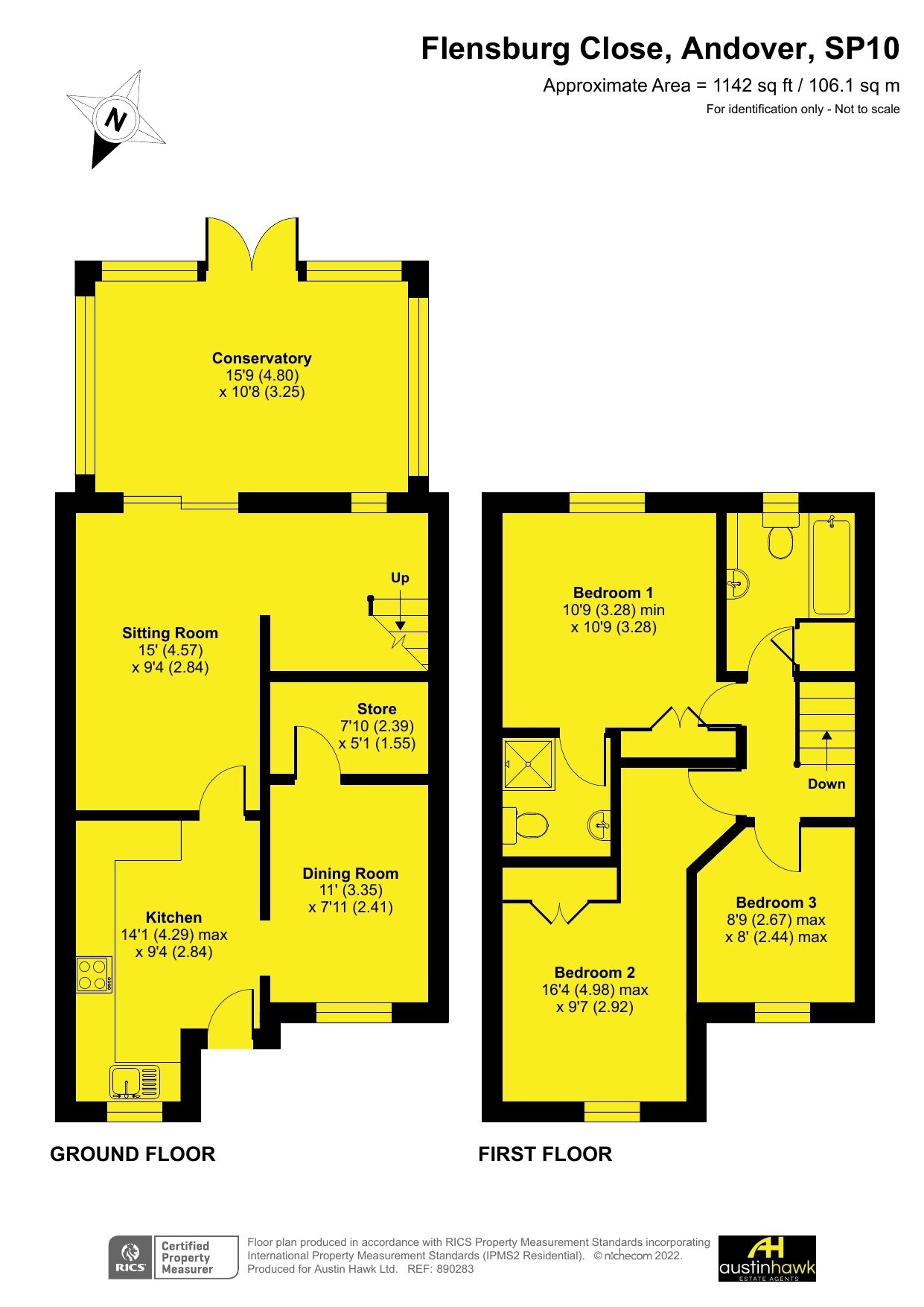 3 bed terraced house for sale in Flensburg Close, Andover SP10 Zoopla