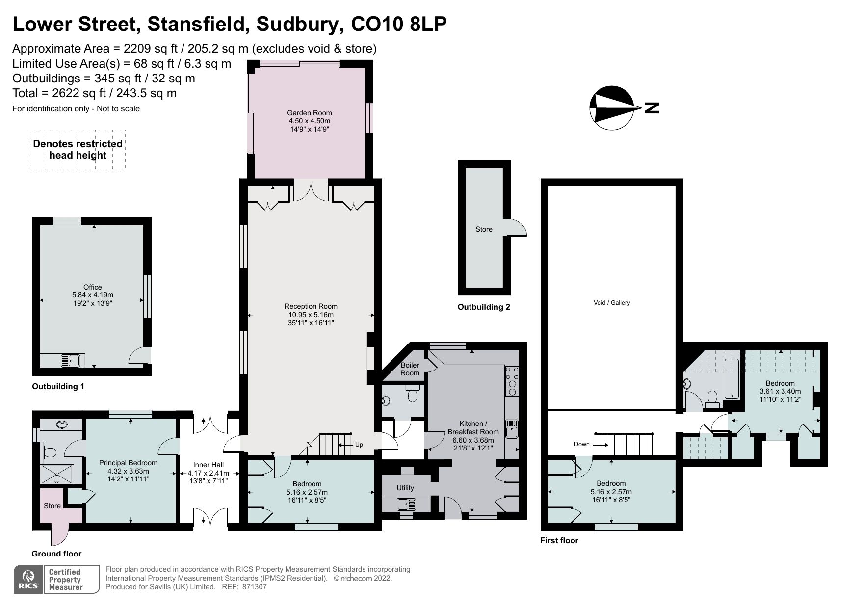 4 bed semidetached house for sale in Lower Street, Stansfield, Sudbury