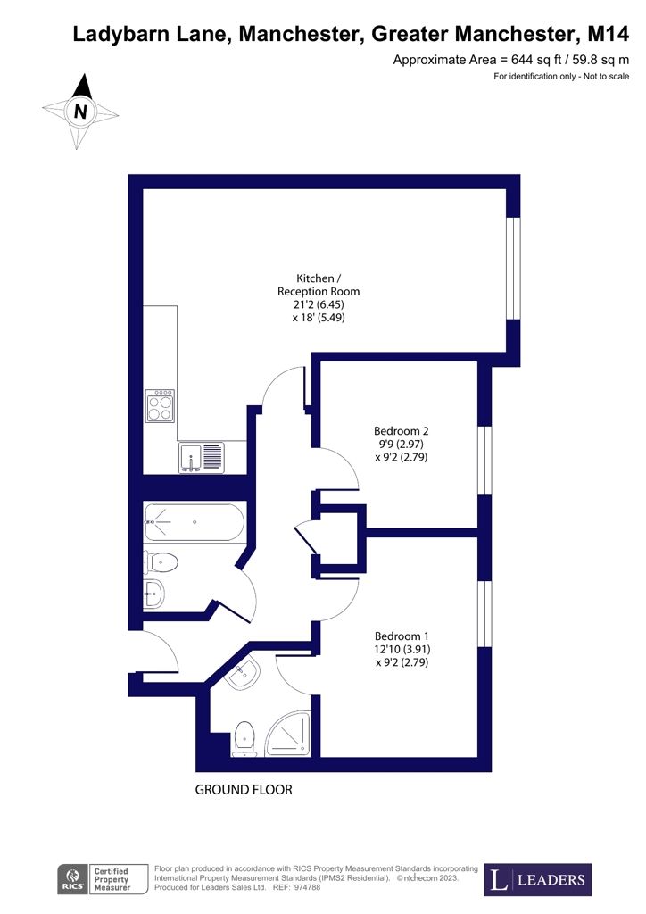 2 bed flat for sale in Ladybarn Lane, Manchester, Greater Manchester