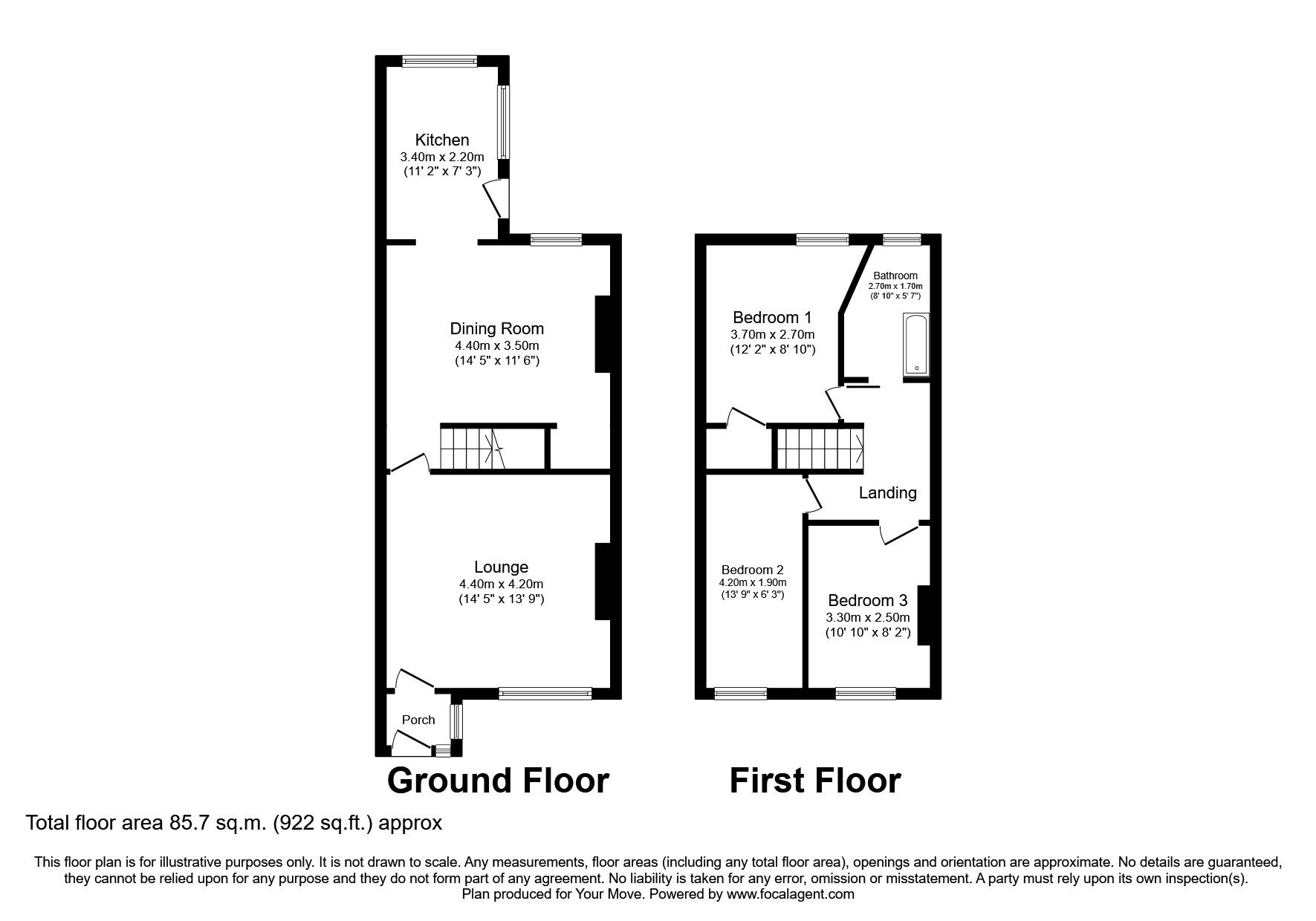 3 bed terraced house for sale in Moss Lane, Wardley, Swinton