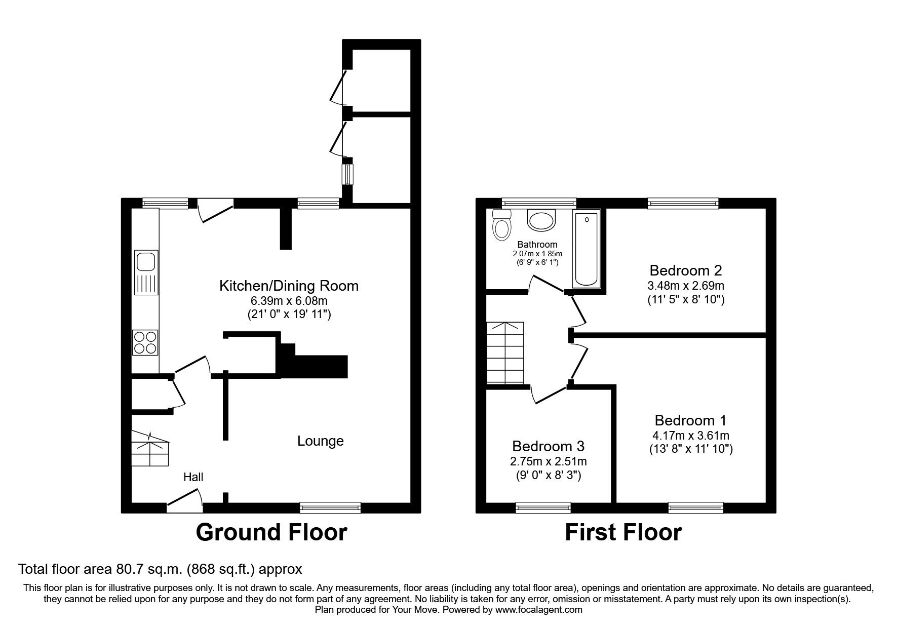 3 bed semidetached house to rent in Bahram Grove, New Rossington