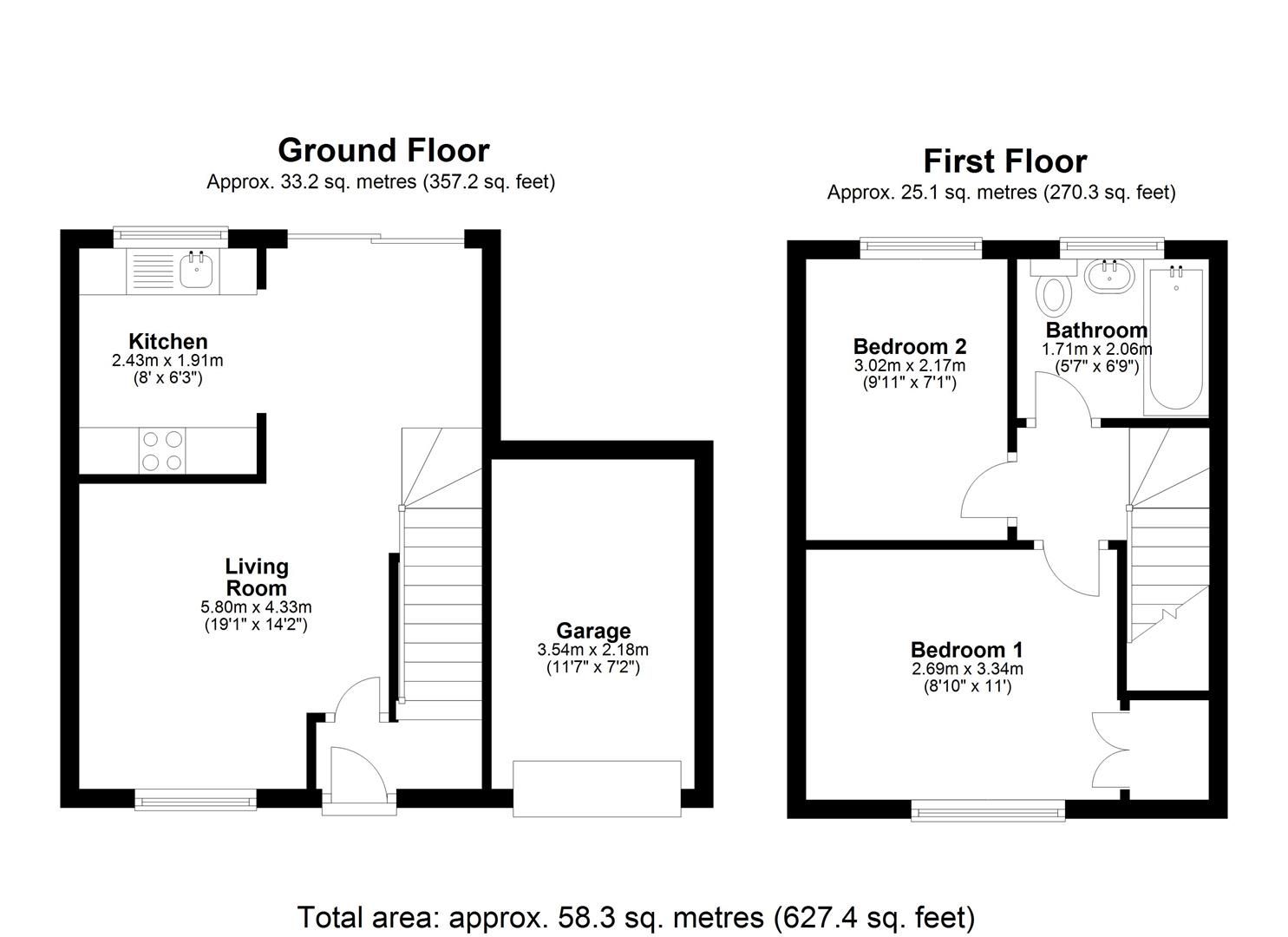 2 bed end terrace house for sale in Grace Avenue, Oldbrook, Milton