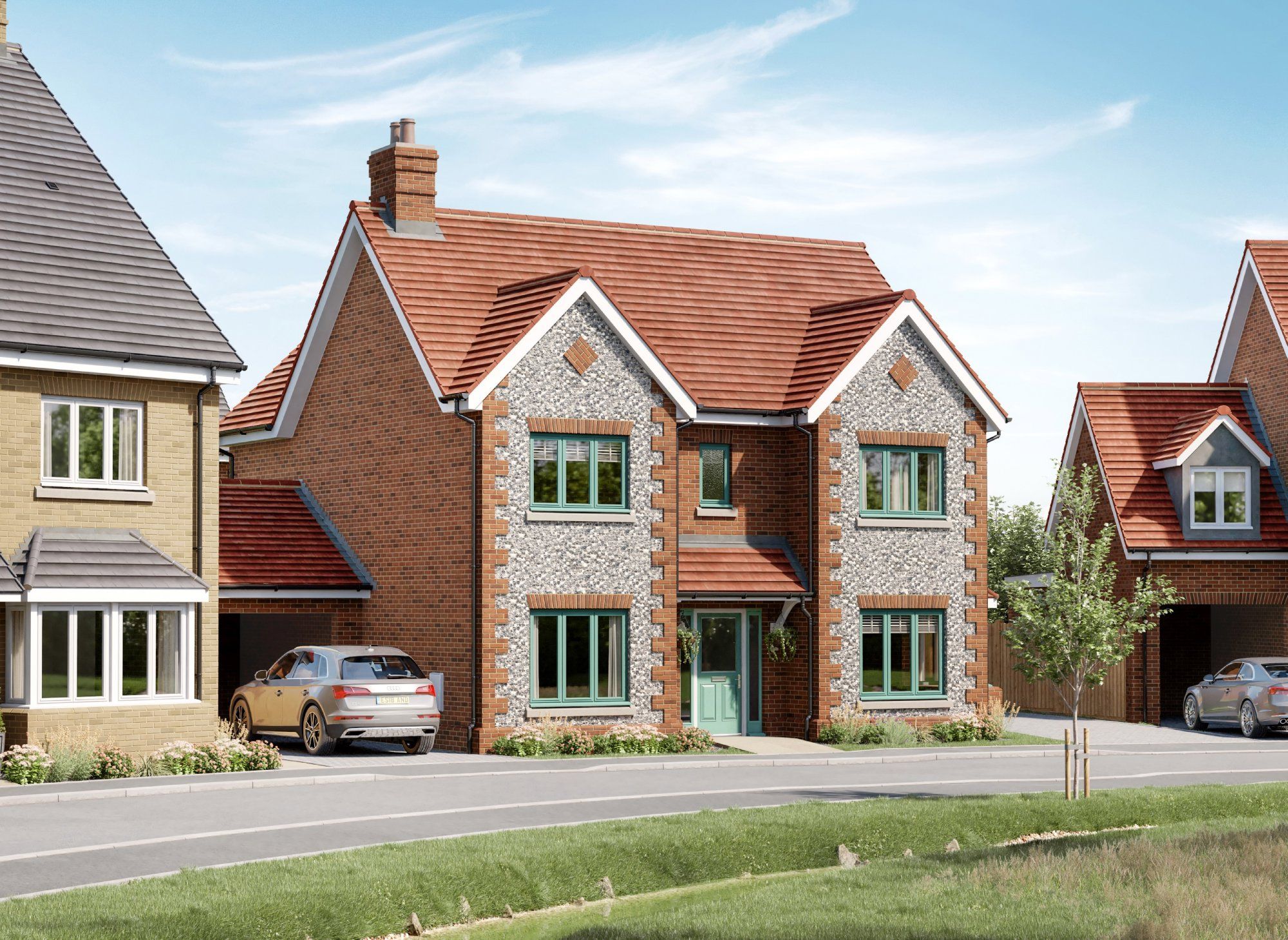 New home, 4 bed detached house for sale in Mytchett Road, Mytchett