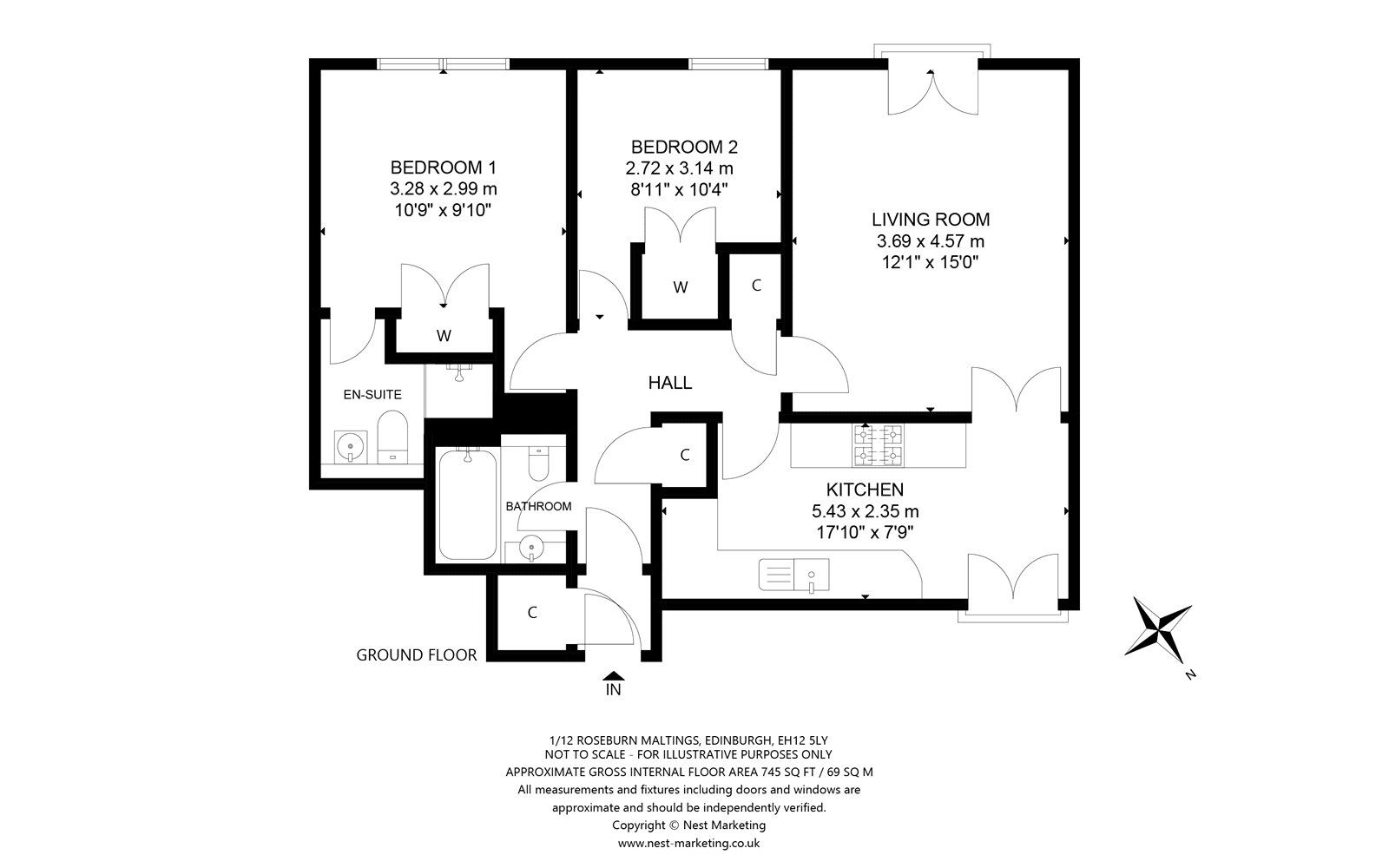 2 bed flat to rent in Roseburn Maltings, Edinburgh EH12 Zoopla