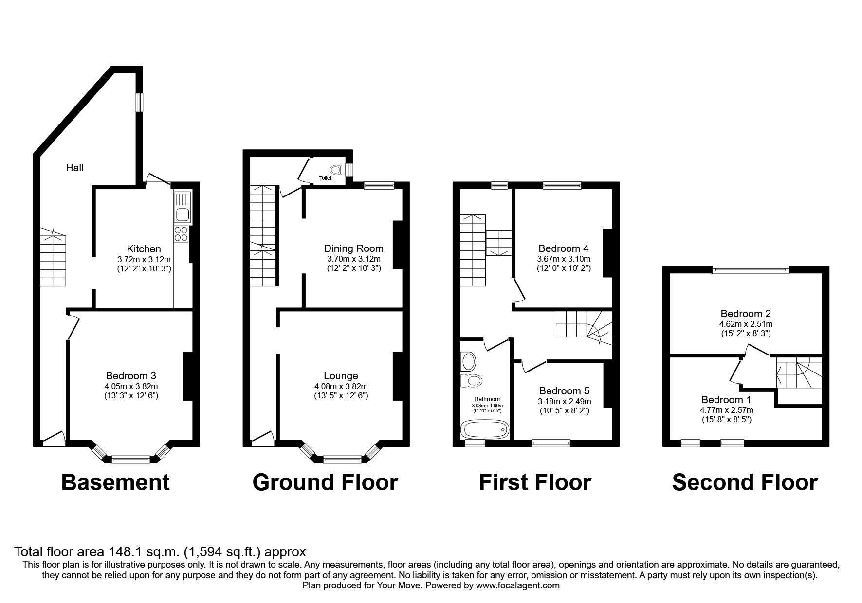 5 bed terraced house for sale in Tower Road, St. LeonardsOnSea, East