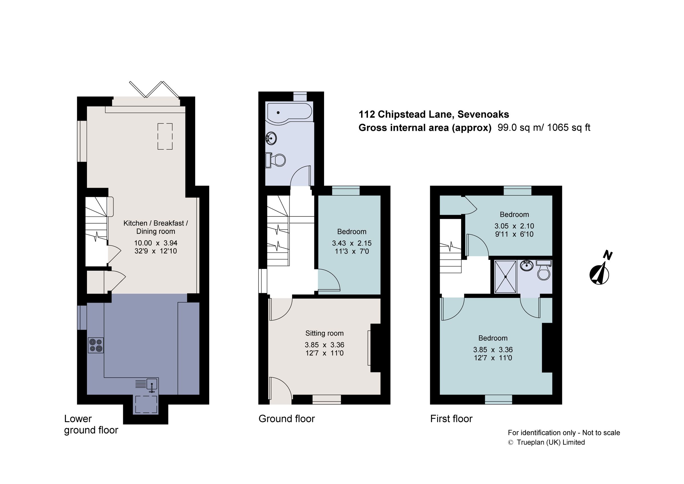 3 bed end terrace house for sale in Chipstead Lane, Sevenoaks, Kent