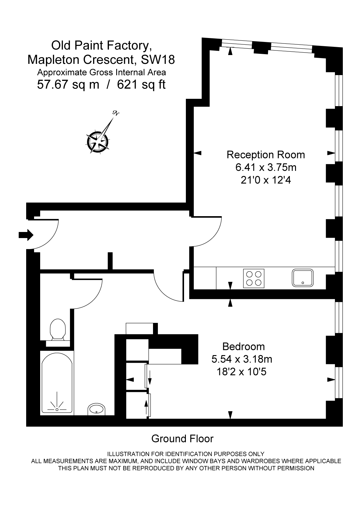 1 bed flat to rent in Old Paint Factory Apartments, 1 Mapleton Crescent, London SW18 Zoopla