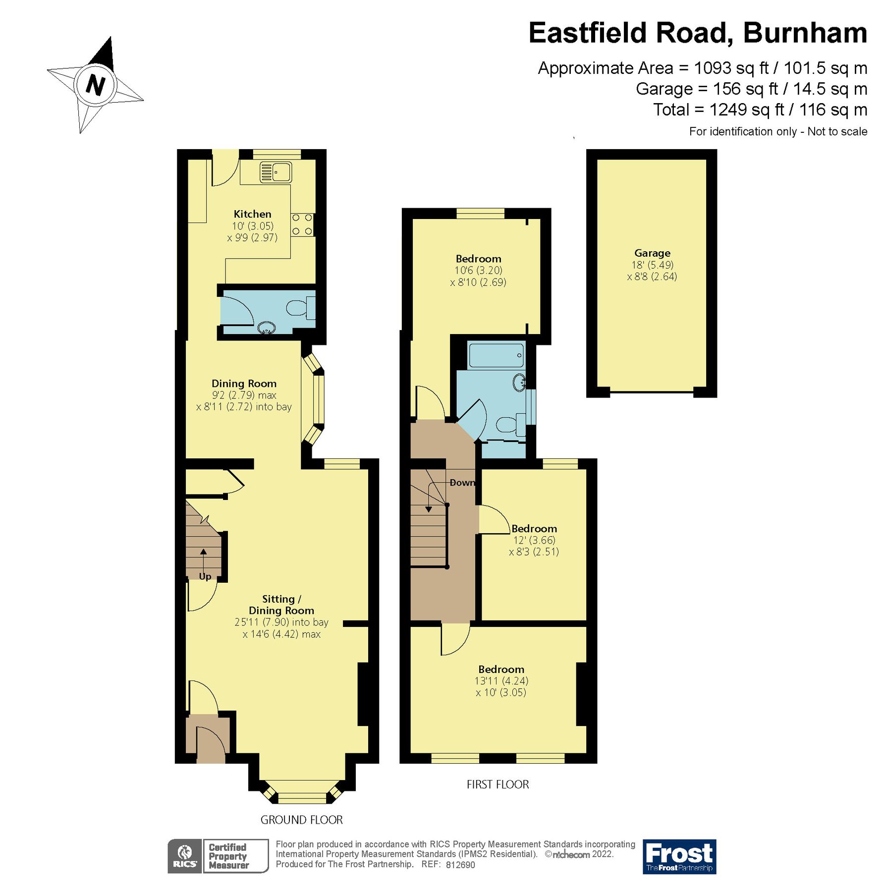 3 bed semidetached house for sale in Eastfield Road, Burnham