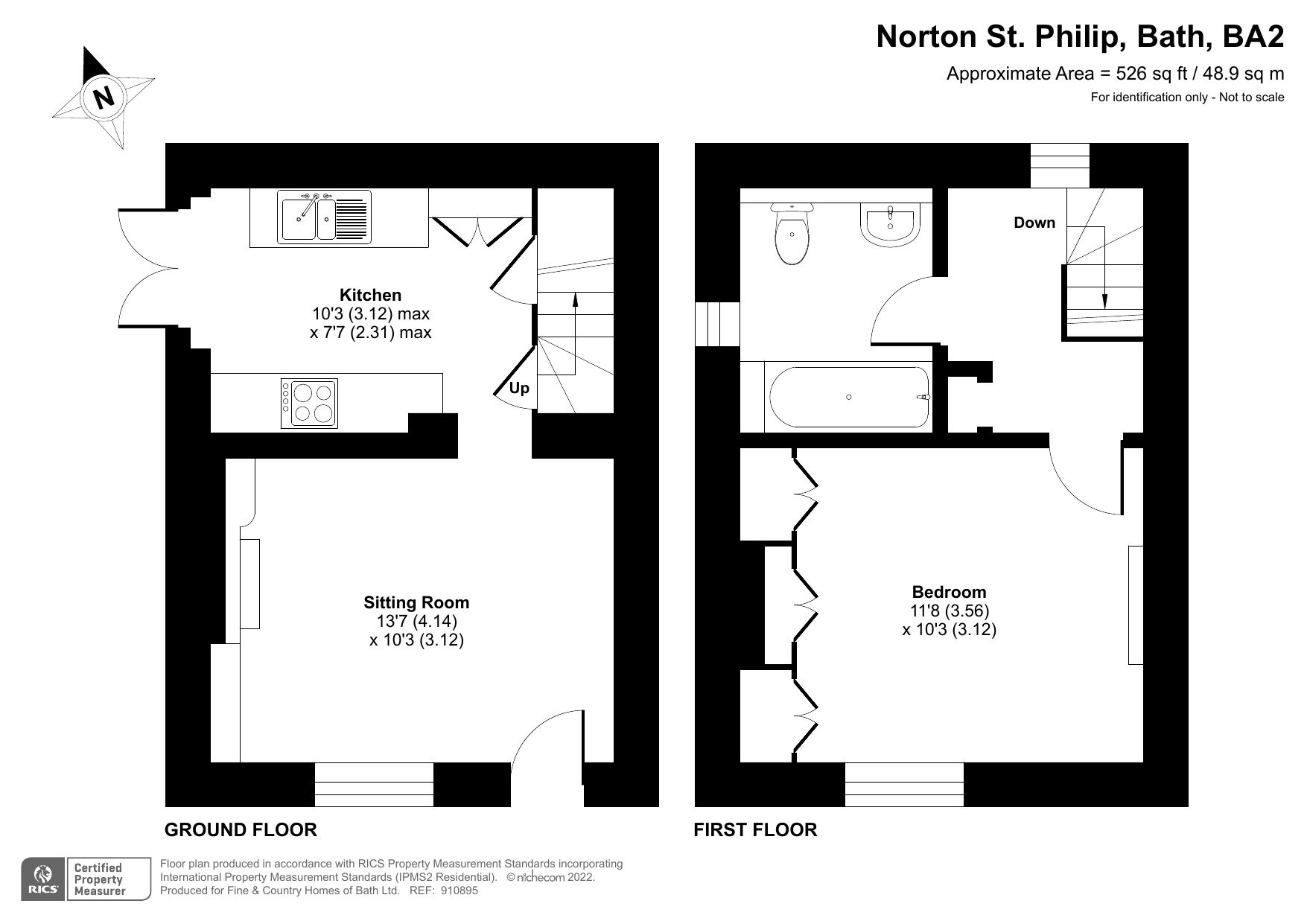 1 bed country house for sale in Wellow Lane, Norton St. Philip, Bath