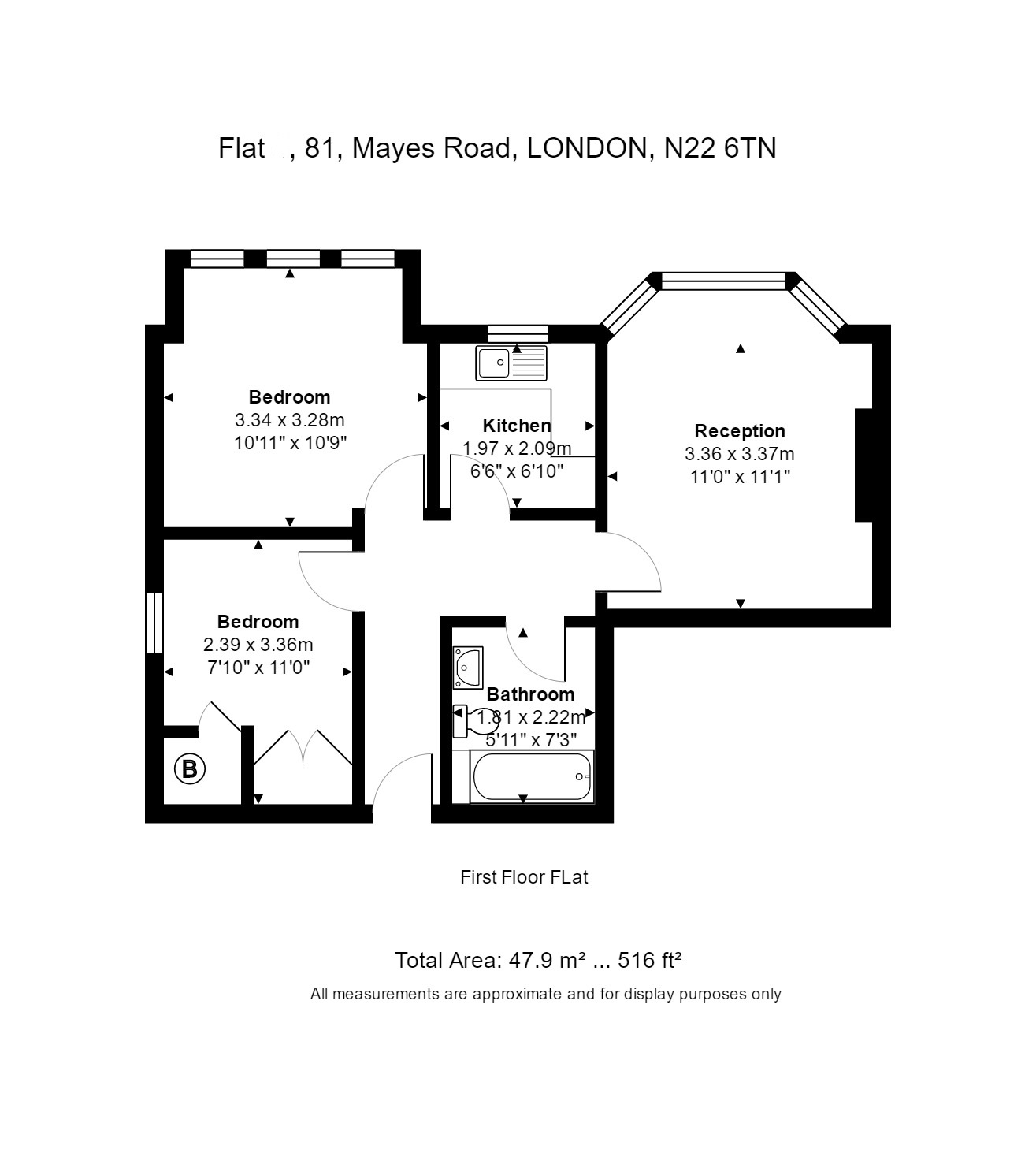 2 bed flat for sale in Mayes Road, Wood Green, London N22 Zoopla