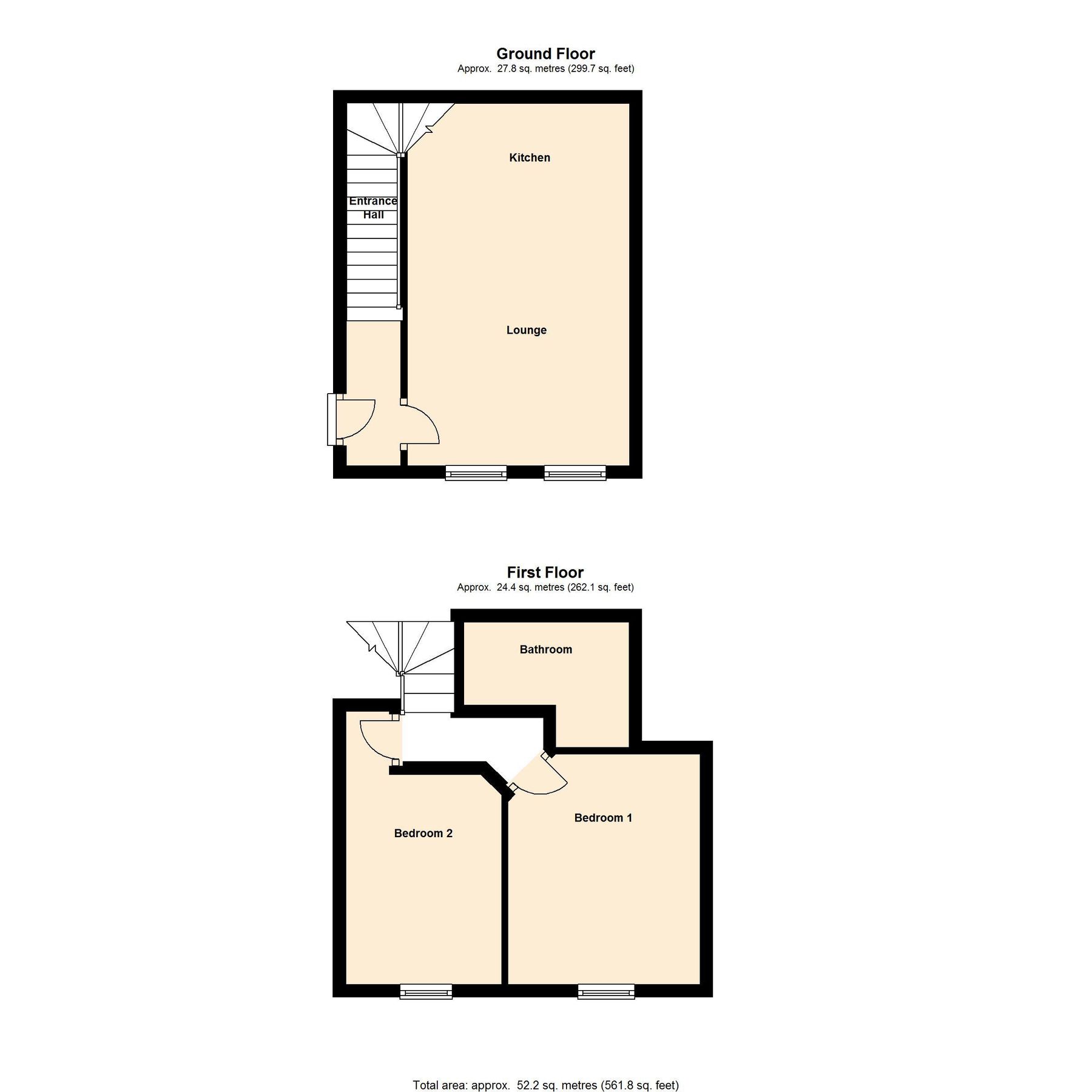 2 bed end terrace house to rent in Pleasant Street, North Shore
