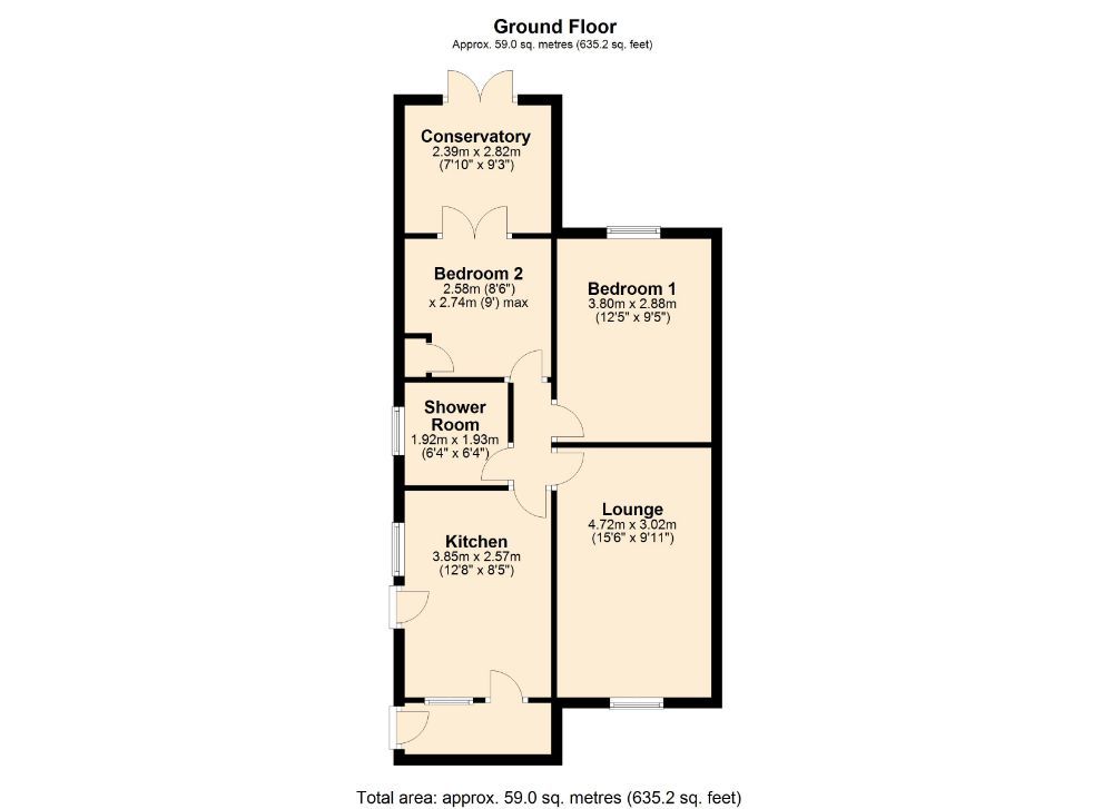 2 bed semidetached bungalow for sale in Edgehill Road, Duston