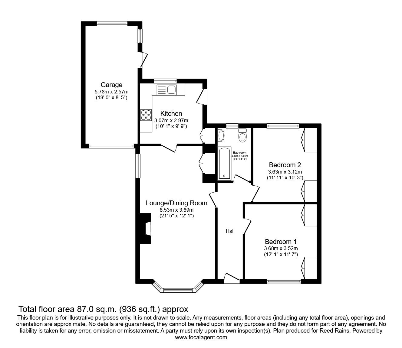 2 bed bungalow for sale in Redhill Avenue, Castleford, West Yorkshire