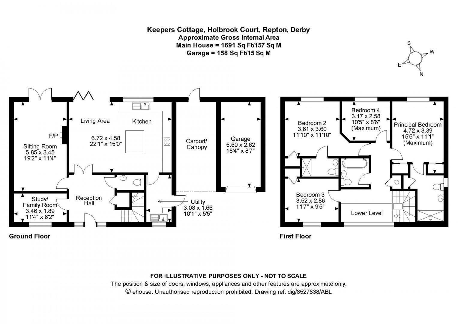 4 bed property for sale in Holbrook Court, Repton, Derby, Derbyshire