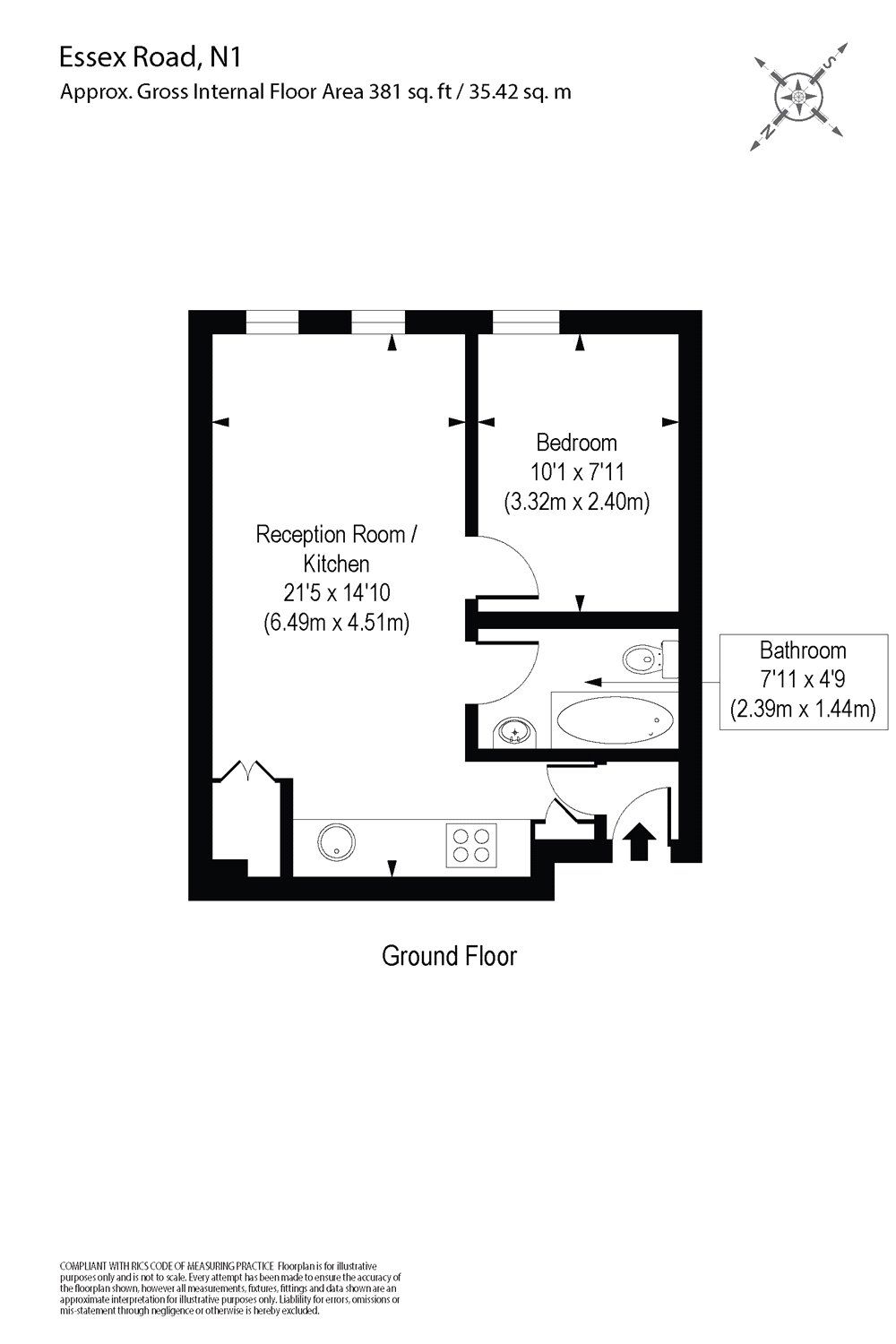 1 bed flat to rent in Essex Road, Islington N1 Zoopla