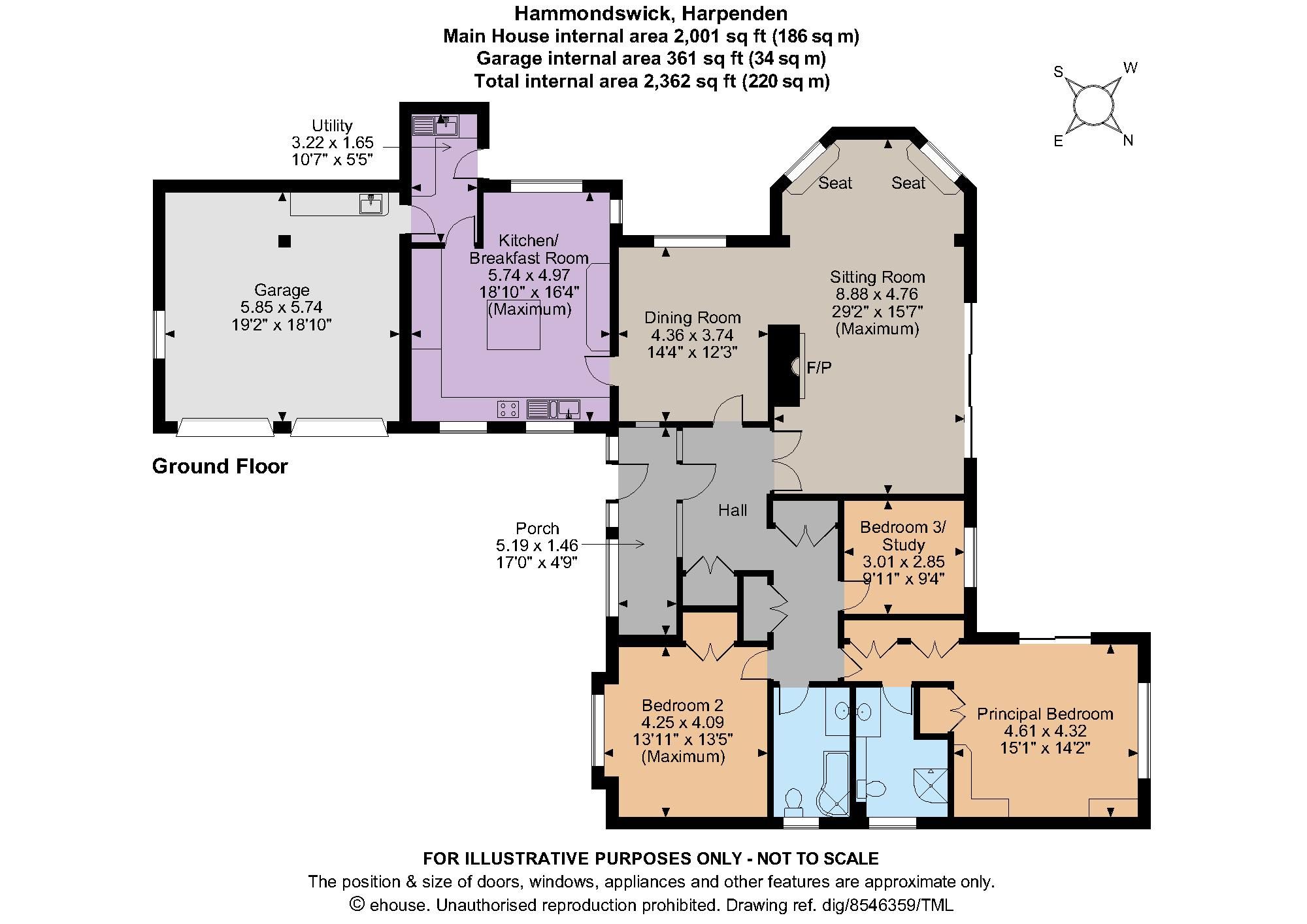 3 bed bungalow for sale in Hammondswick, Harpenden, Hertfordshire AL5