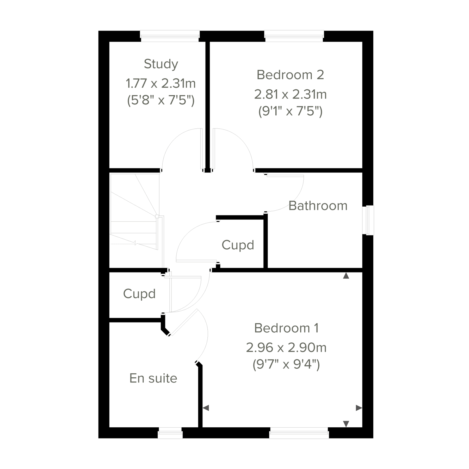New home, 2 bed end terrace house for sale in "The Hanbury" at Hill Barton Road, Pinhoe, Exeter