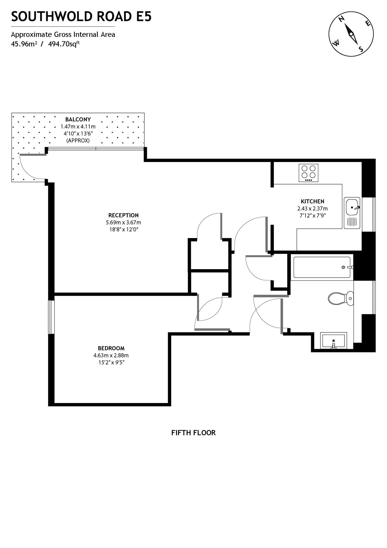 1 bed flat to rent in Morton House, 142 Southwold Road, London E5 Zoopla