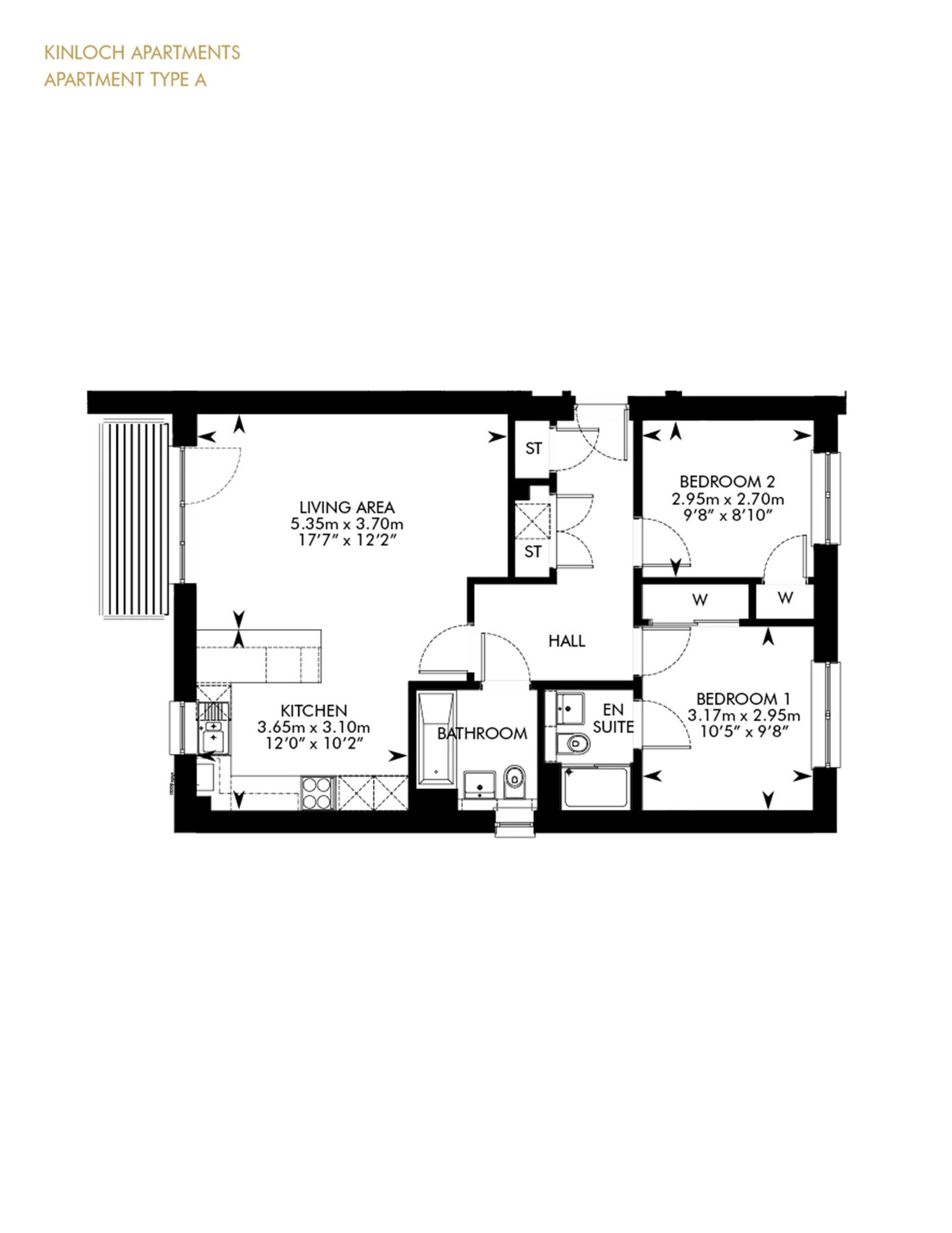 New home, 2 bed flat for sale in "Apartment Type A" at Eaglesham Road