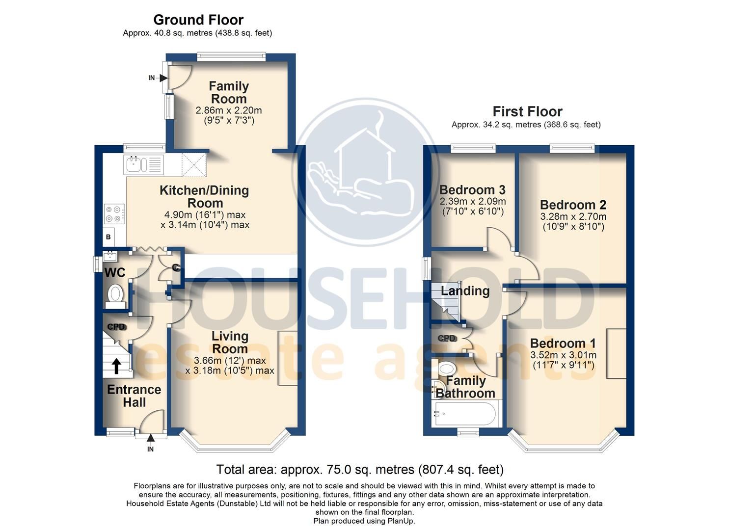 3 bed end terrace house for sale in Poynters Road, Luton, Bedfordshire