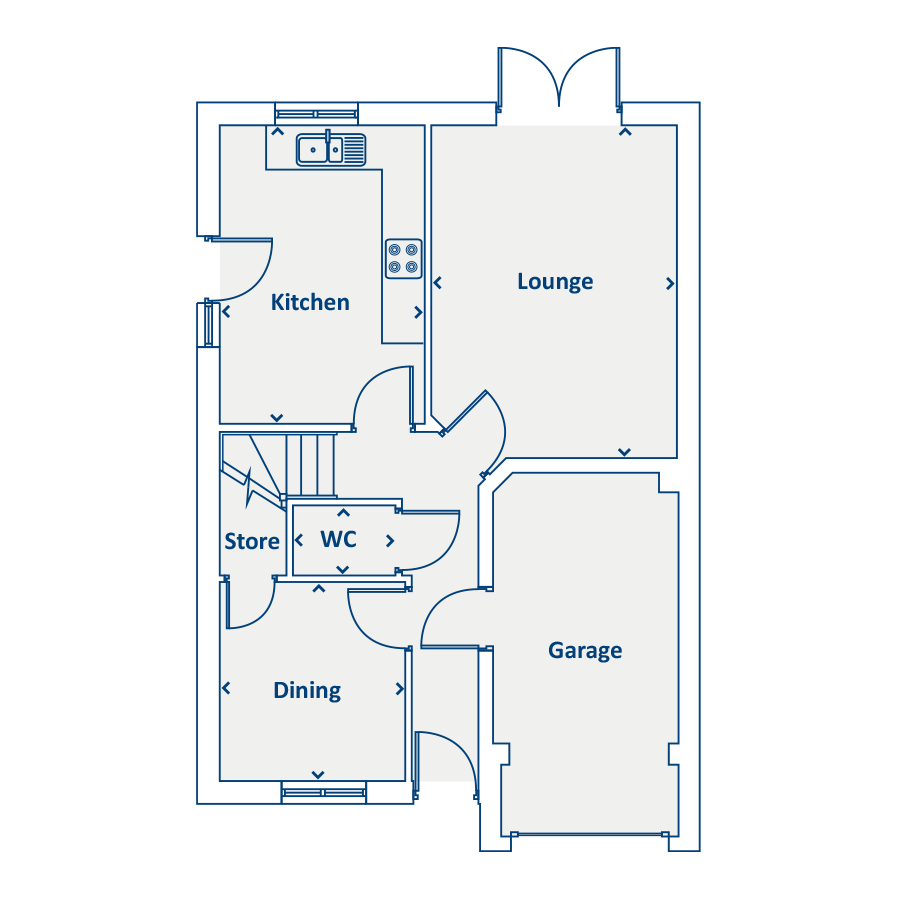 New home, 4 bed property for sale in "The Rowingham" at Harwood Lane, Great Harwood, Blackburn