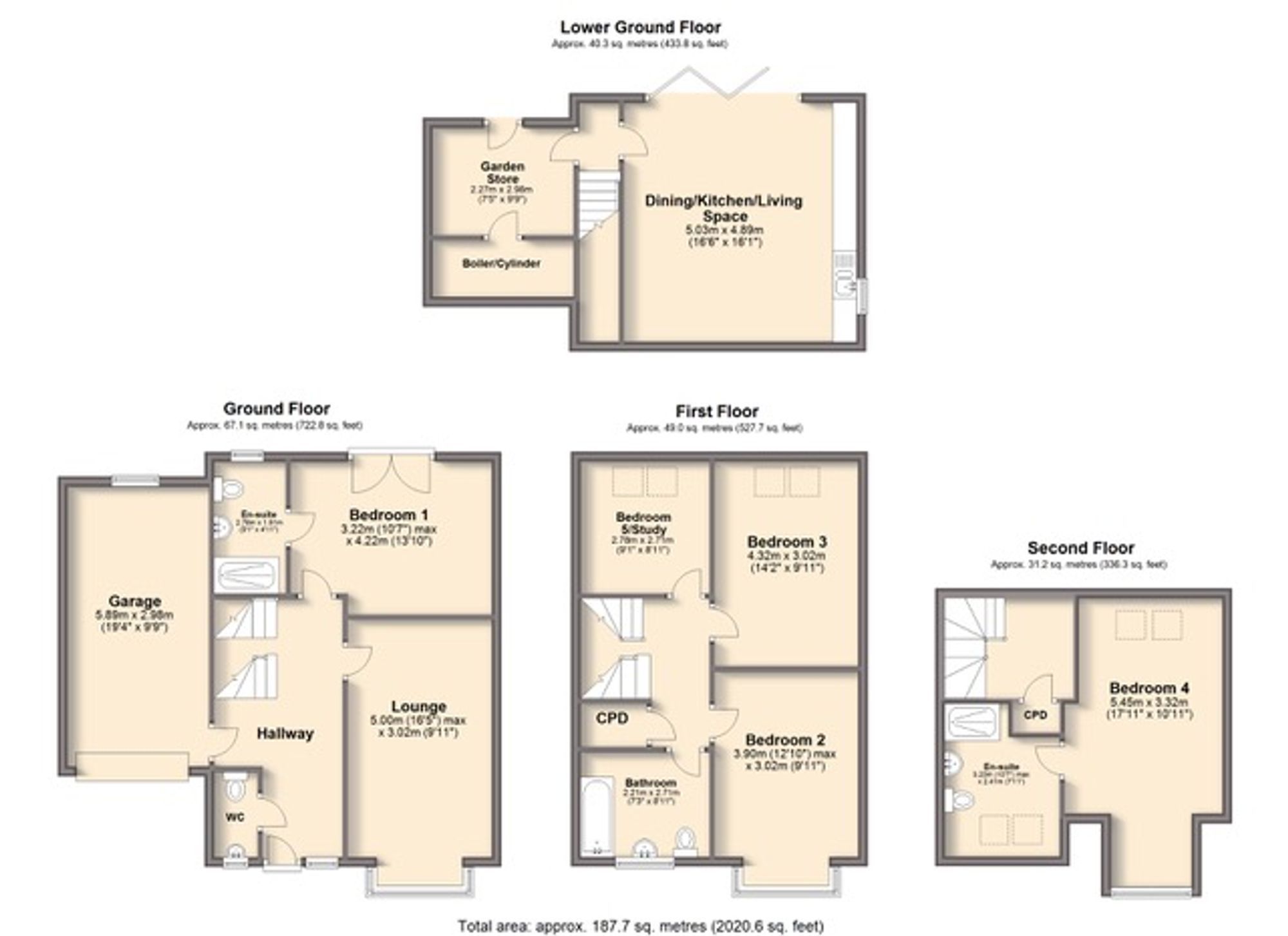 New home, 5 bed detached house for sale in Plot 7 Valley View, Ashley
