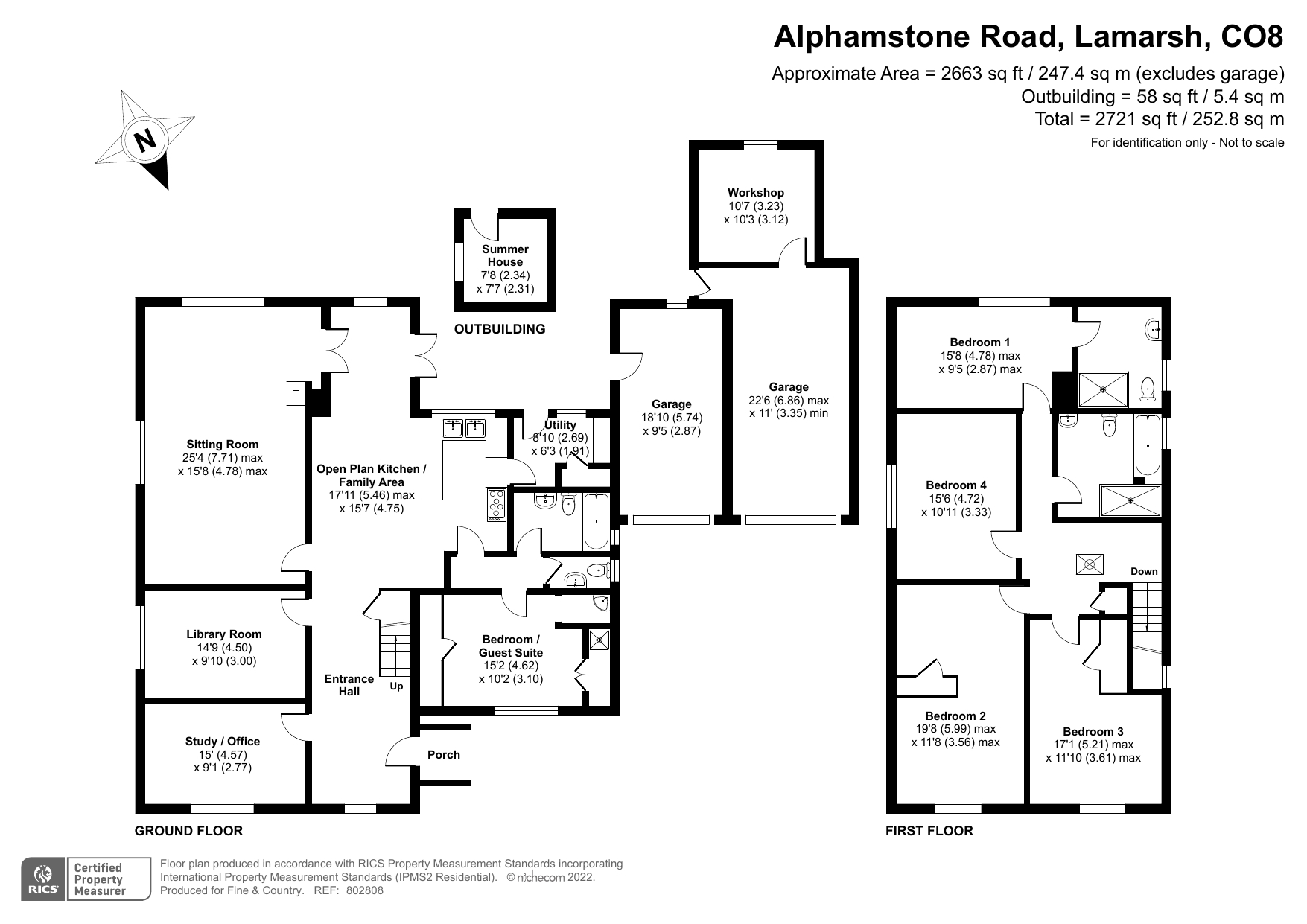 5 bed detached house for sale in Alphamstone Road, Lamarsh, Bures