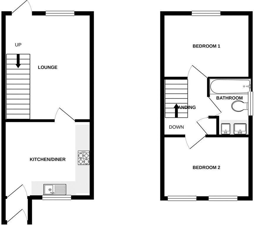 2 bed semidetached house to rent in Morley Close, Little Stoke